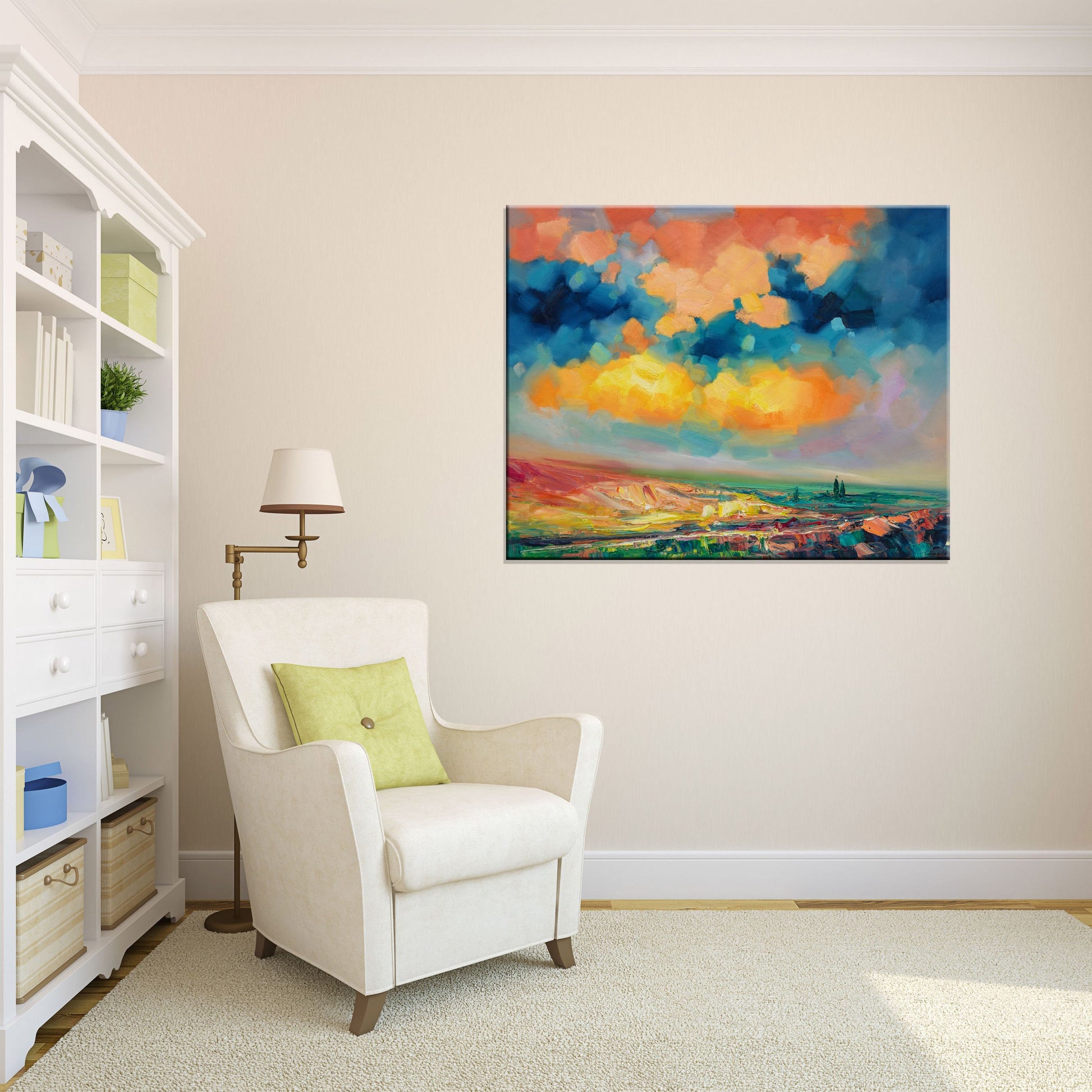 Abstract Landscape Oil Painting, Canvas Art, Paintings On Canvas, Large Landscape Paintings On Canvas, Framed Wall Art, Home Office Decor