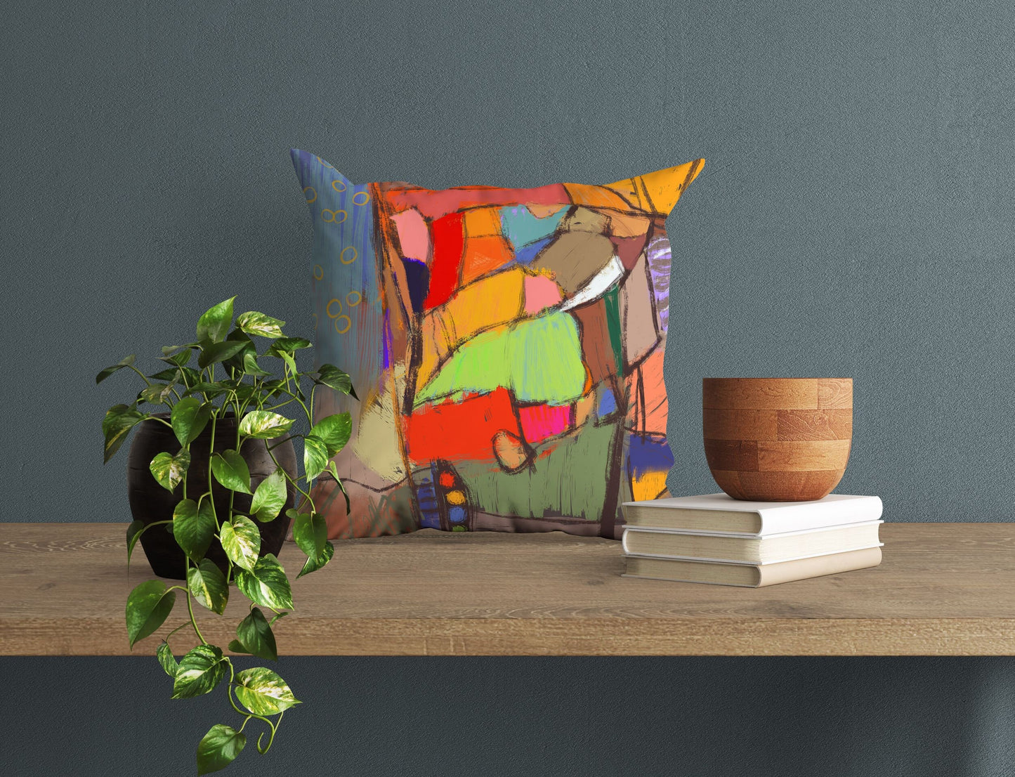 Abstract Throw Pillow, Designer Pillow, Colorful Pillow Case, Contemporary Pillow, Large Pillow Cases, Playroom Decor, Holiday Gift