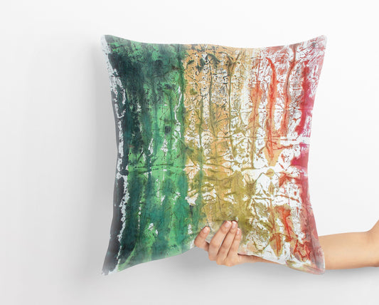 Spring Pillow Cases, Decorative Pillow, Abstract Pillow Case, Original Art Pillow, Green Pillow Cases, Watercolor Pillow Cases