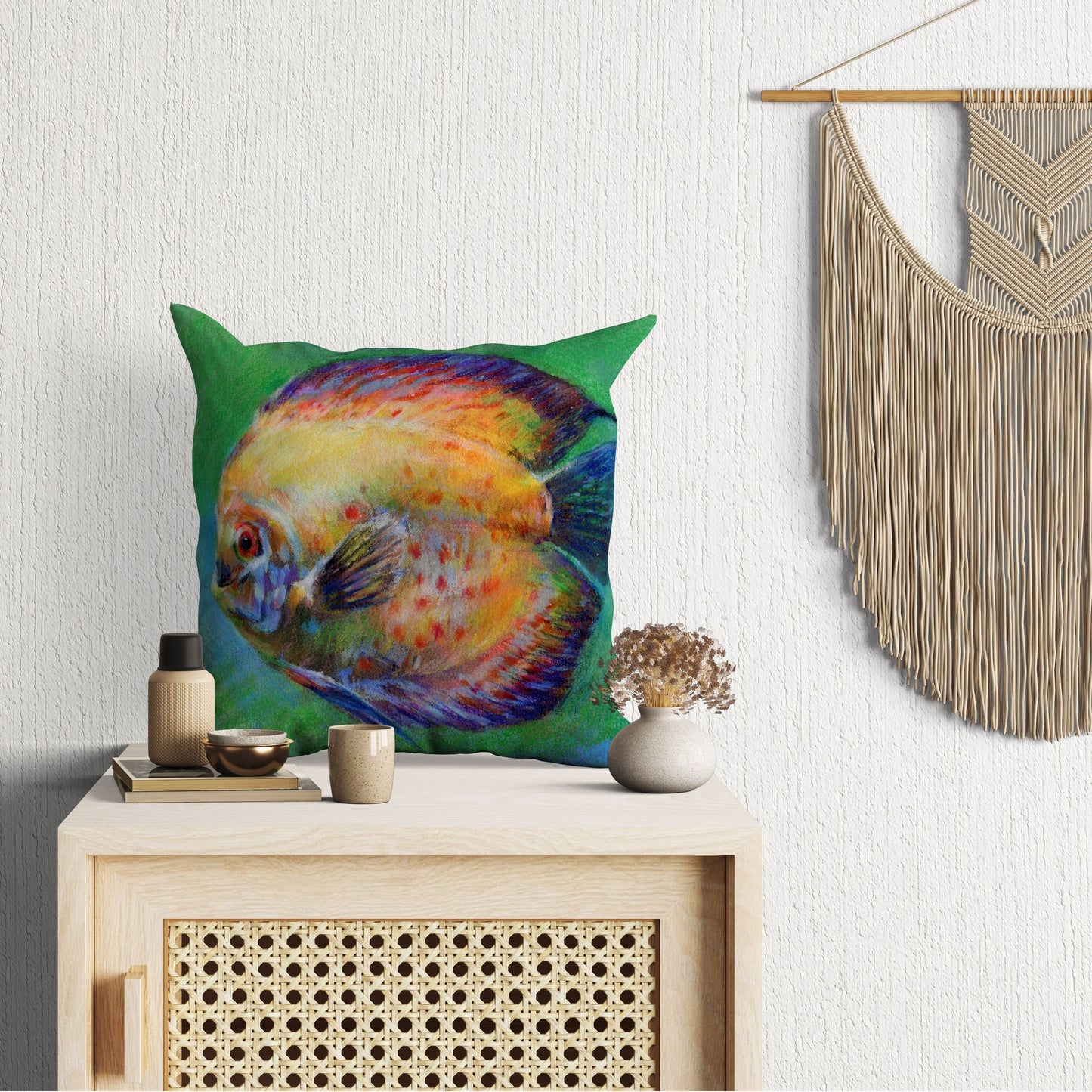 Tropical Fish, Watercolor Pillow Cases, Throw Pillow Cover, Tropical Pillow Cases, Soft Pillow Case, Colorful Pillow Case, Cute Pillow Cases