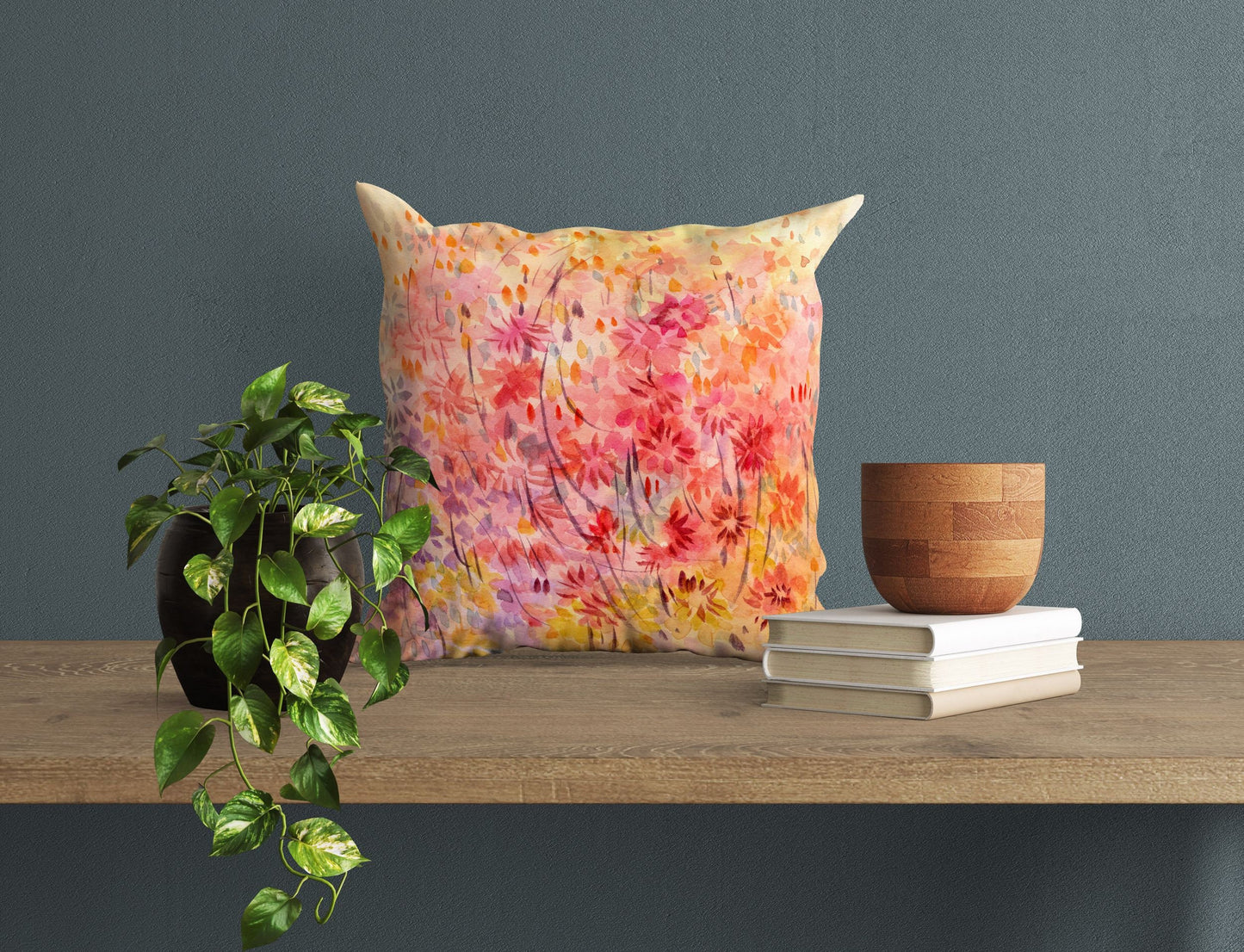 Pillow Case, Floral Pillow, Art Pillow, Colorful Pillow Case, Beautiful Pillow, 18 X 18 Pillow Covers, Valentines Day Gift, Nursery Pillow