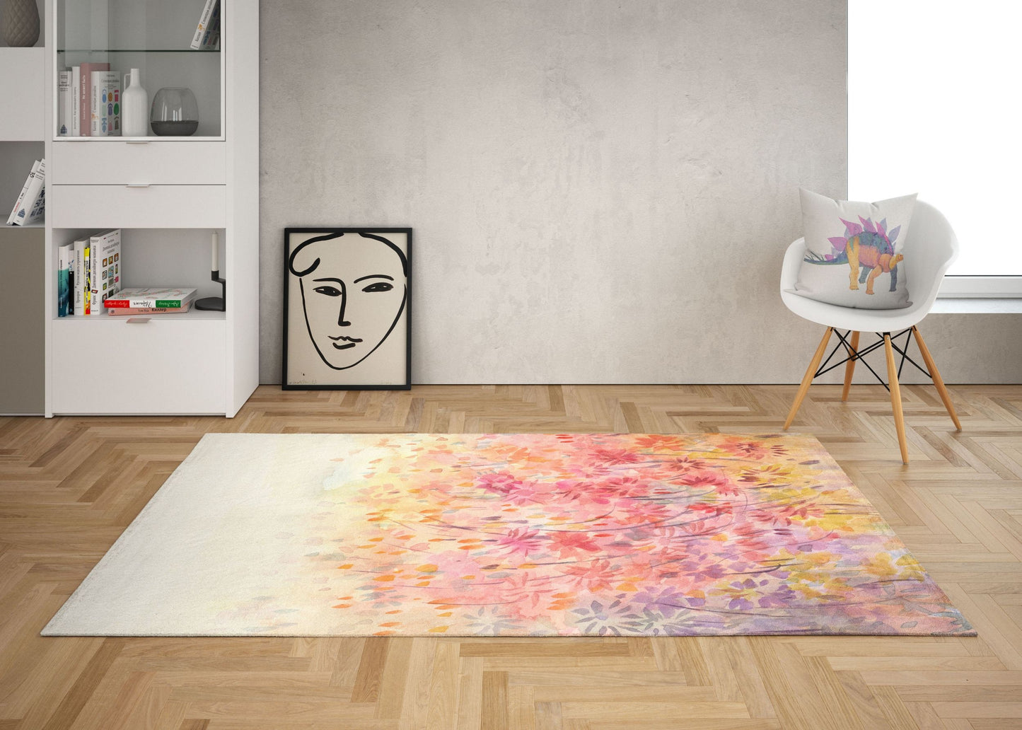 Rugs And Carpet, Oversize Rug, Thick Carpet, Rectangle Area Rug, Colorful Rug, Floral Rug, Modern Carpet, Home And Living, Made In USA