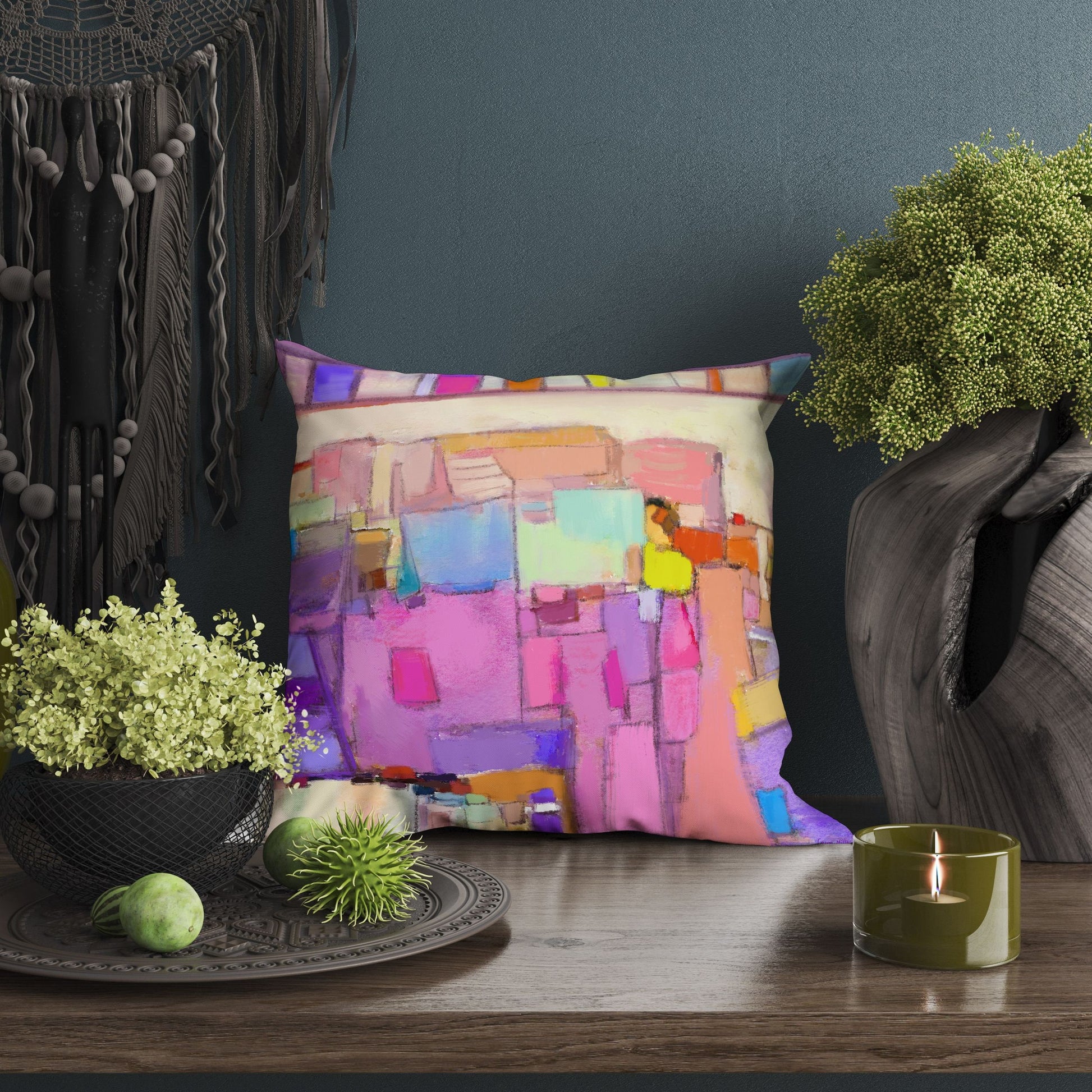 Throw Pillow, Abstract Pillow, Art Pillow, Colorful Pillow Case, Moder –  georgemillerart