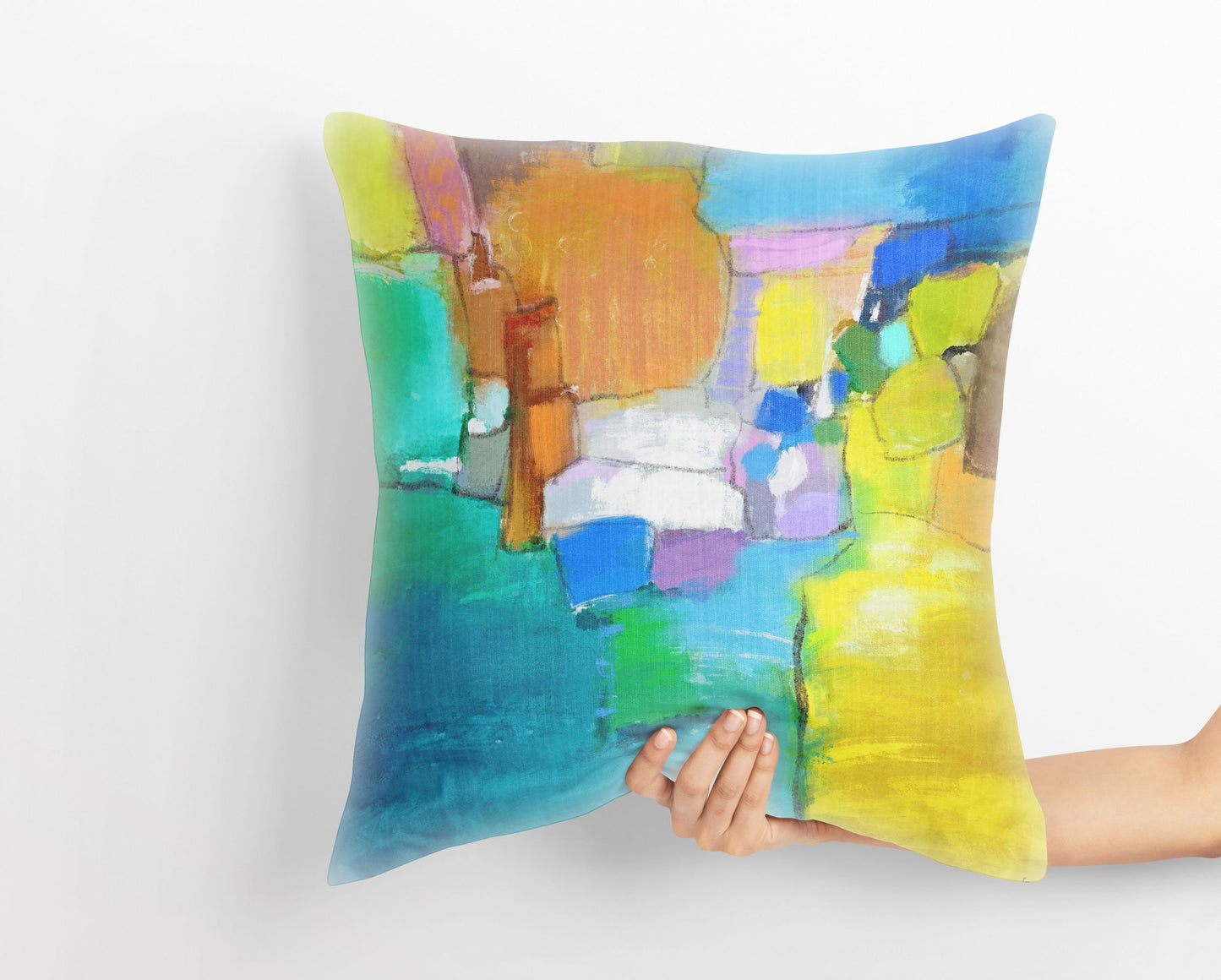 Abstract Pillow Case, Soft Pillow Cases, Colorful Pillow Case, Modern Pillow, 24X24 Pillow Case, Home Decor Pillow, Indoor Pillow Cases