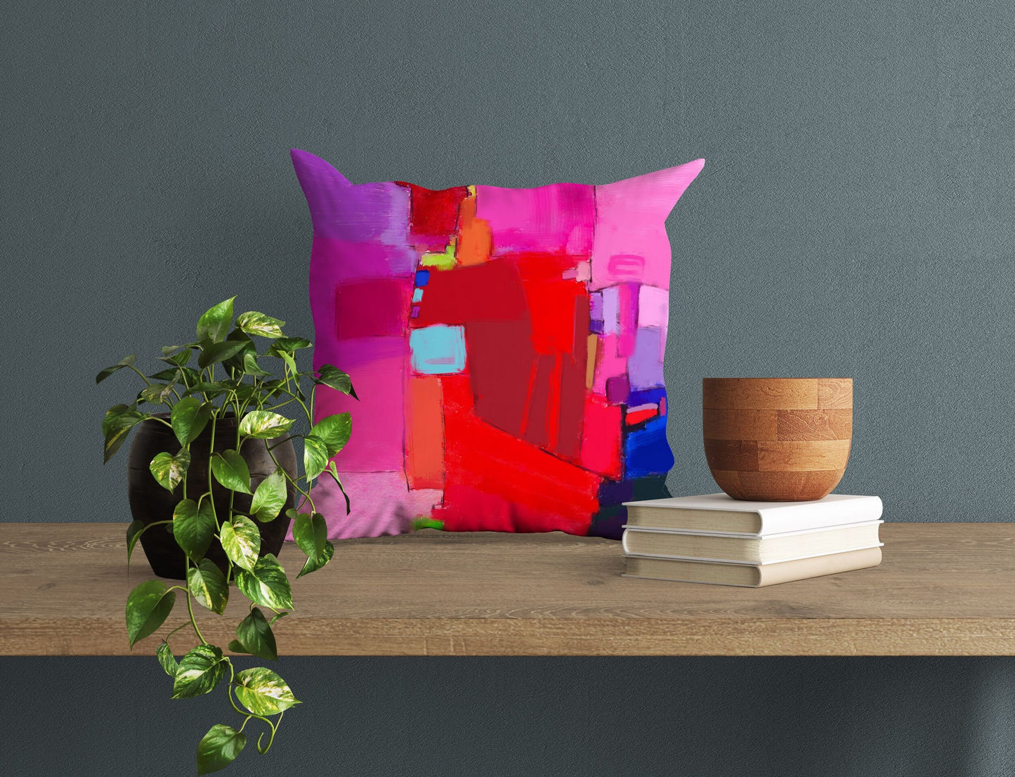 Girl Pillow, Tapestry Pillows, Abstract Pillow Case, Art Pillow, Red Pillow Cases, Modern Pillow, Square Pillow, Housewarming Gift
