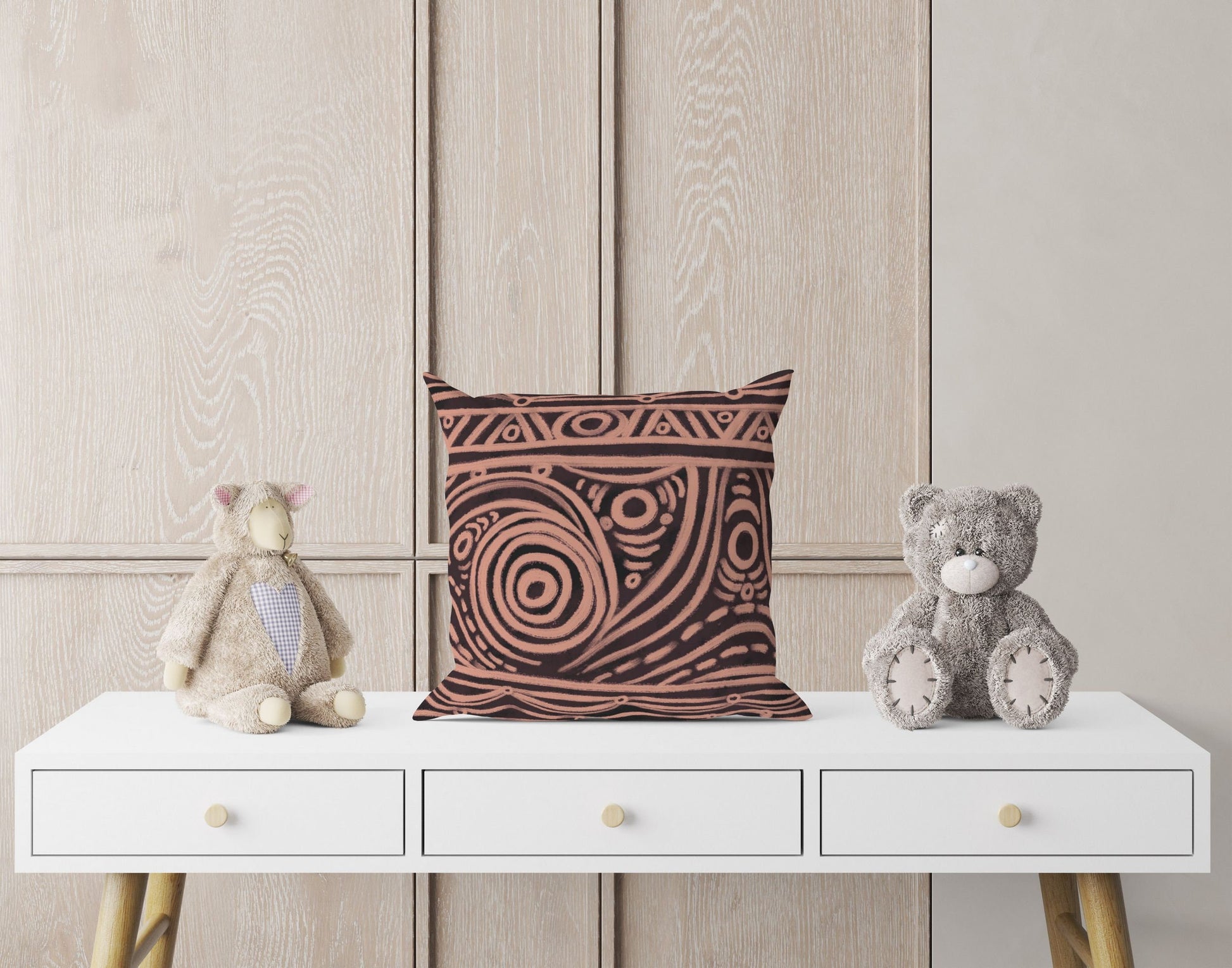 Aboriginal Art, Throw Pillow, Abstract Art Pillow, Designer Pillow, Colorful Pillow Case, Beautiful Pillow, 16X16 Case, Housewarming Gift