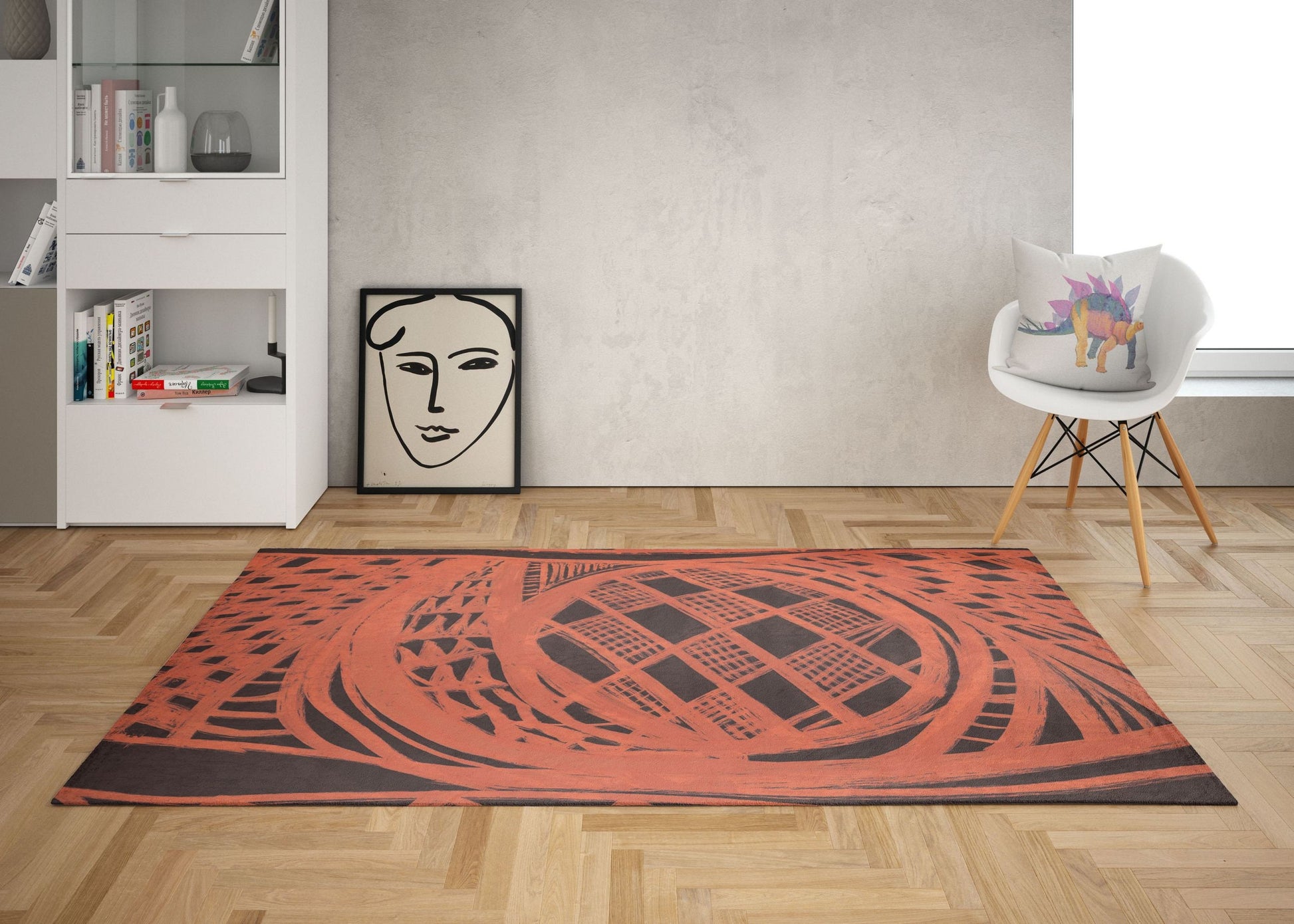 Rugs And Carpet, Oversize Rug, Thick Carpet, Rectangle Rug, Red And Black Rug, Abstract Rug, Modern Rug, Made In Usa, Flat Woven Rug
