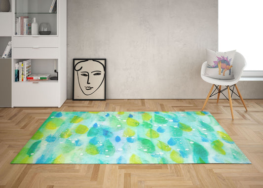 Rugs And Carpet, Large Rug, Thick Carpet, Rectangle Area Rug, Green Rug, Abstract Rug, Modern Rug, Room Decor, Made In Usa, Flat Woven Rug