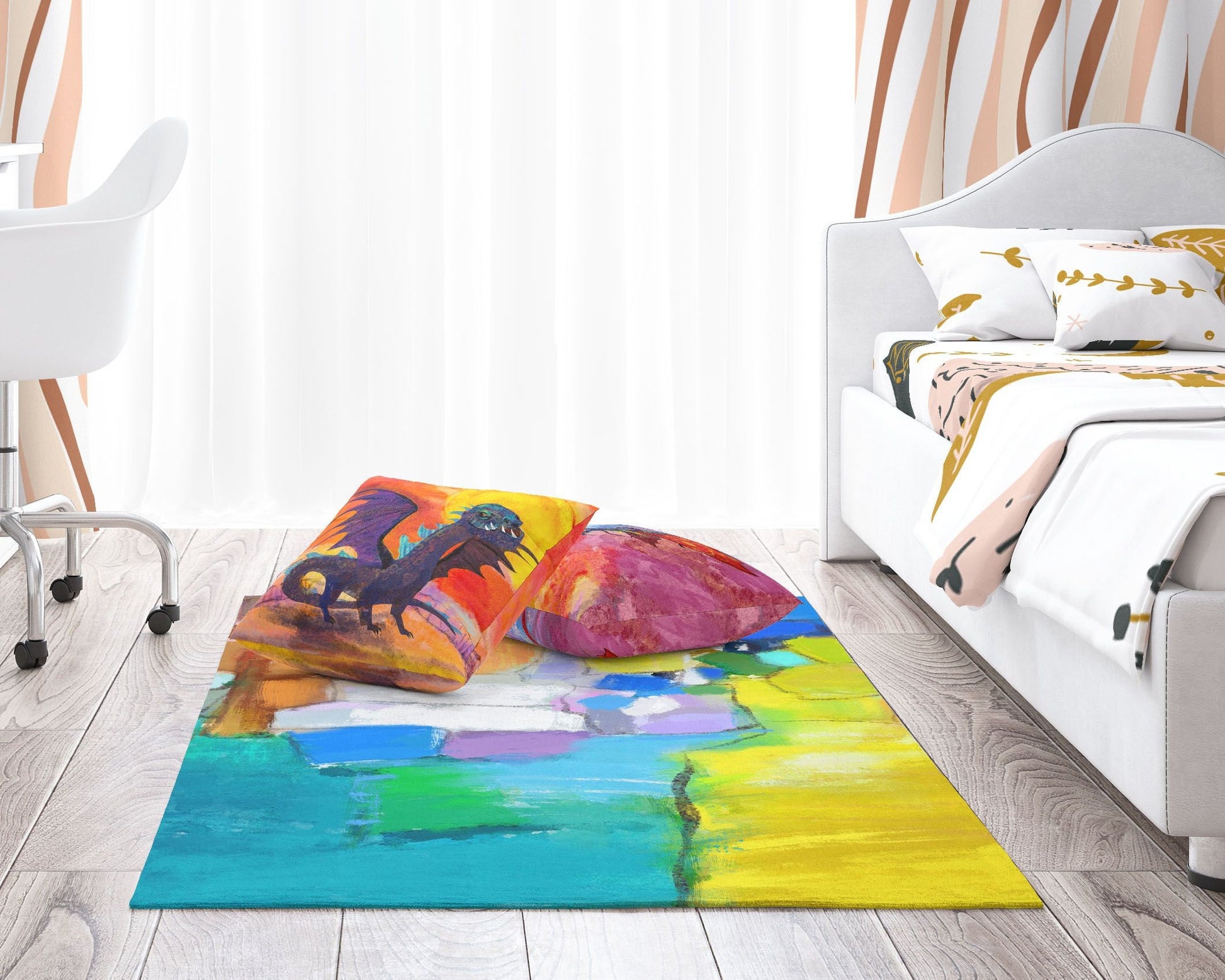 Rugs And Carpet, Large Rug, Thick Carpet, Rectangle Rug, Colorful Rug, Abstract Rug, Stylish Carpet, Home Decor, Made In Usa, Flat Woven Rug