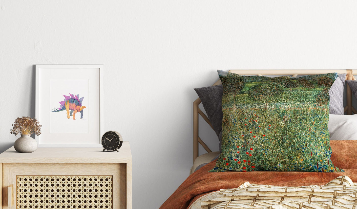 Gustav Klimt Famous Art, Throw Pillow Cover, Green Pillow Cases, Contemporary Pillow, 18 X 18 Pillow Covers, Farmhouse Pillow, Indoor Pillow