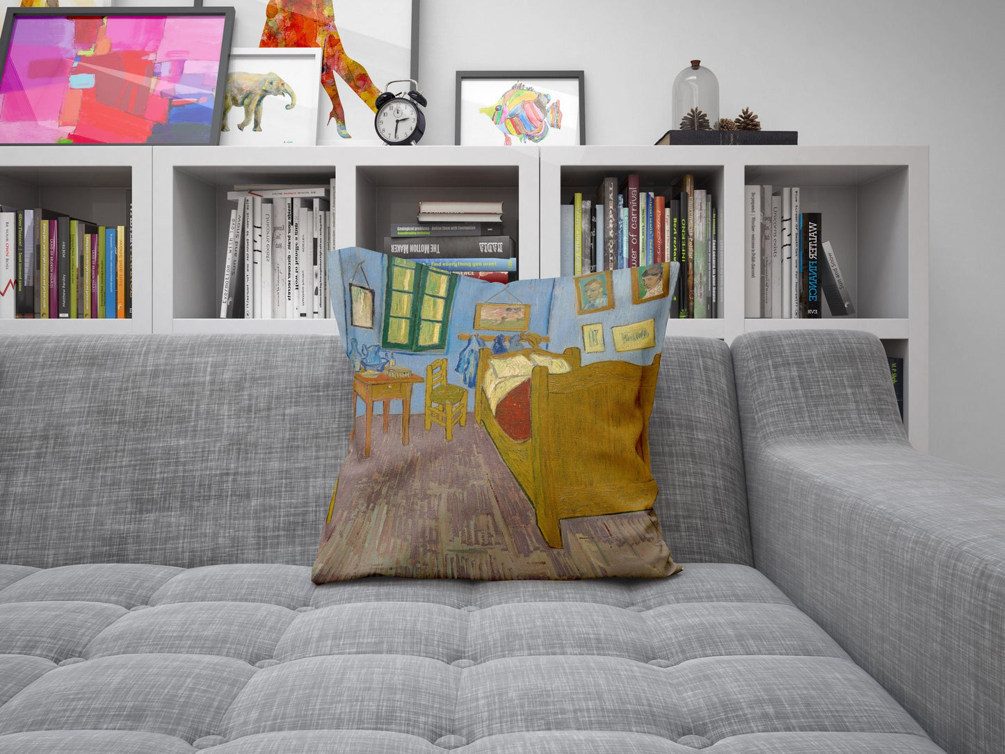 Vincent Van Gogh Famous Painting The Bedroom In Arles, Throw Pillow Cover, Abstract Pillow, Designer Pillow, Contemporary Pillow