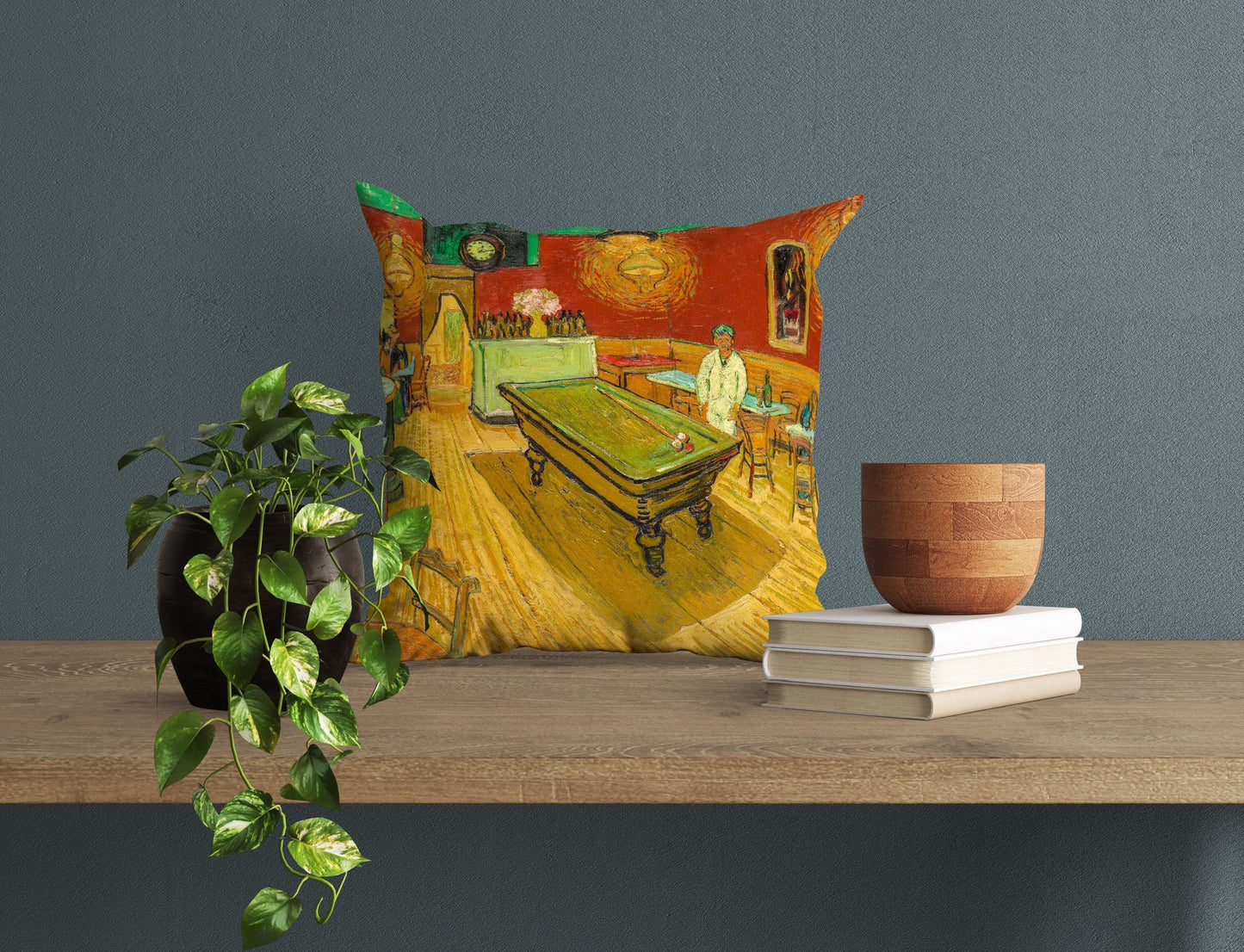 Vincent Van Gogh Famous Art Night Café, Throw Pillow, Abstract Throw Pillow Cover, Contemporary Pillow, 22X22 Pillow Cover
