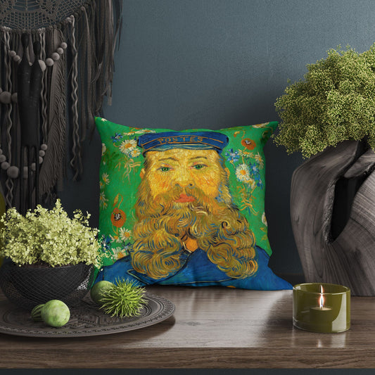 Vincent Van Gogh Famous Art Portrait Of The Postman Joseph Roulin, Pillow Case, Throw Pillow Cover, Modern Pillow, 18 X 18 Pillow Covers