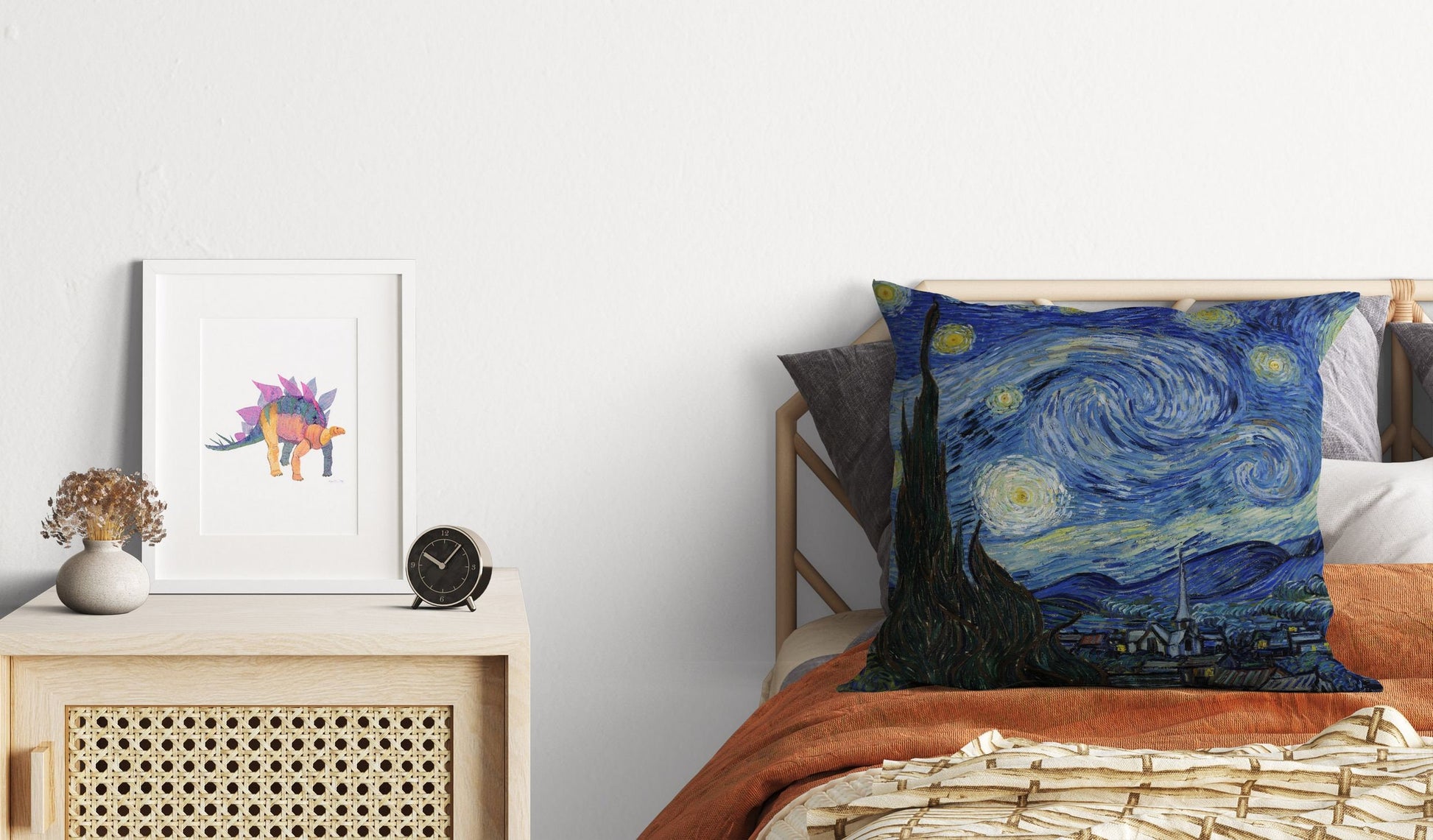 Vincent Van Gogh Starry Night Throw Pillow, Abstract Pillow, Designer Pillow, Blue Pillow, Modern Pillow, 18 X 18 Pillow Covers