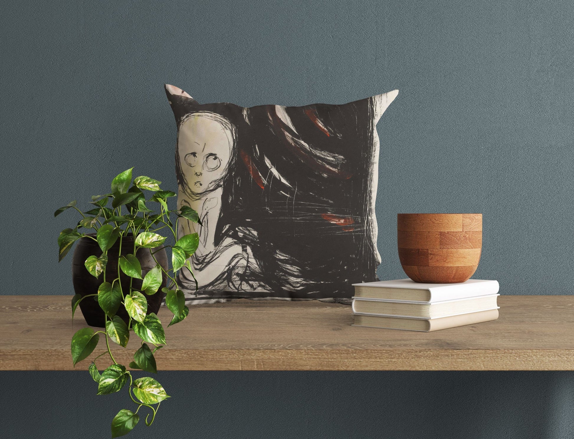 Edvard Munch Famous Art Madonna, Throw Pillow, Abstract Throw Pillow Cover, Soft Pillow Cases, Black And White, Contemporary Pillow