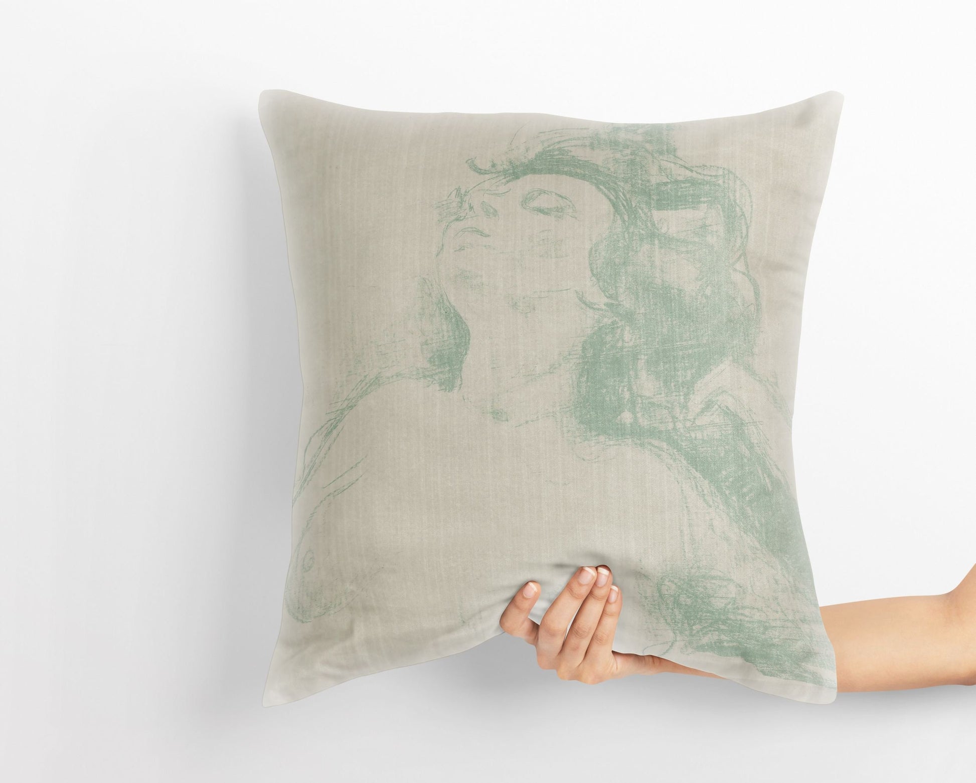 Edvard Munch Famous Art Nude Reclining, Toss Pillow, Abstract Throw Pillow Cover, Soft Pillow Cases, Contemporary Pillow, 22X22 Pillow Cover