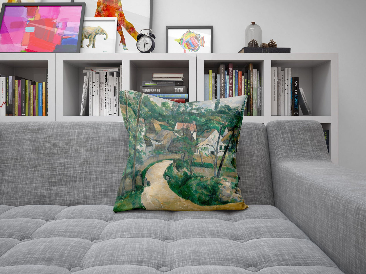 Paul Cezanne Famous Art, Pillow Case, Abstract Throw Pillow Cover, Art Pillow, Green Pillow Cases, Post-Impressionist Art