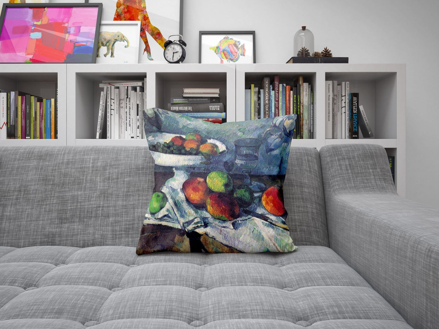 Paul Cezanne Famous Art, Decorative Pillow, Abstract Pillow, Art Pillow, Red And Blue, Modern Pillow, 22X22 Pillow Cover, Home Decor Pillow