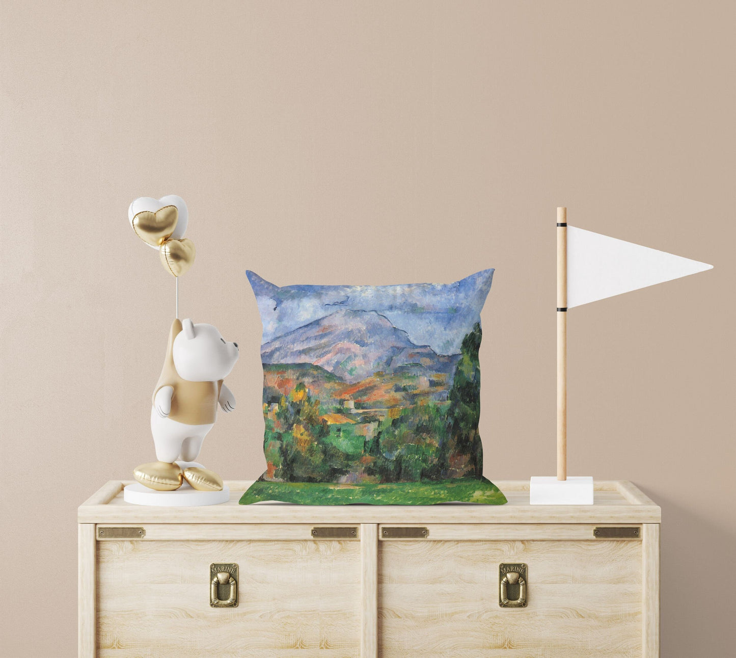 Paul Cezanne Famous Art, Decorative Pillow, Abstract Pillow, Artist Pillow, Green And Blue, 22X22 Pillow Cover, Farmhouse Sofa Pillows