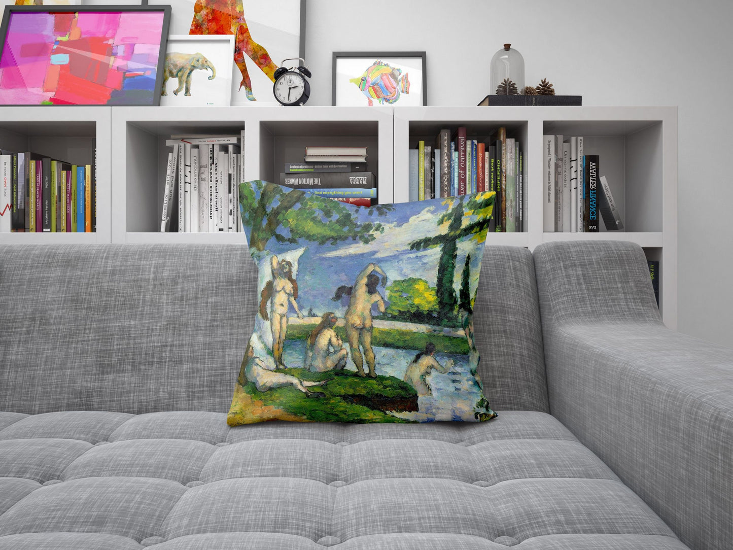 Paul Cezanne Famous Art, Pillow Case, Abstract Pillow, Art Pillow, Green And Yellow, Modern Pillow, Large Pillow Cases, Home Decor Pillow