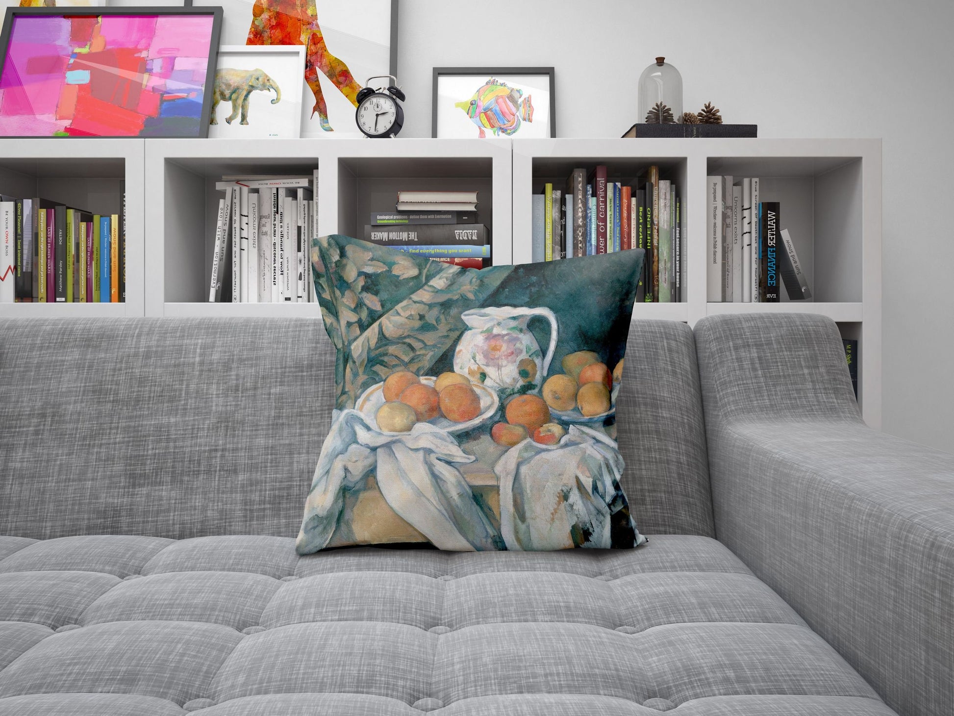 Paul Cezanne Famous Painting, Toss Pillow, Abstract Pillow, Artist Pillow, Orange Pillow, Post-Impressionist Art, 22X22 Pillow Cover