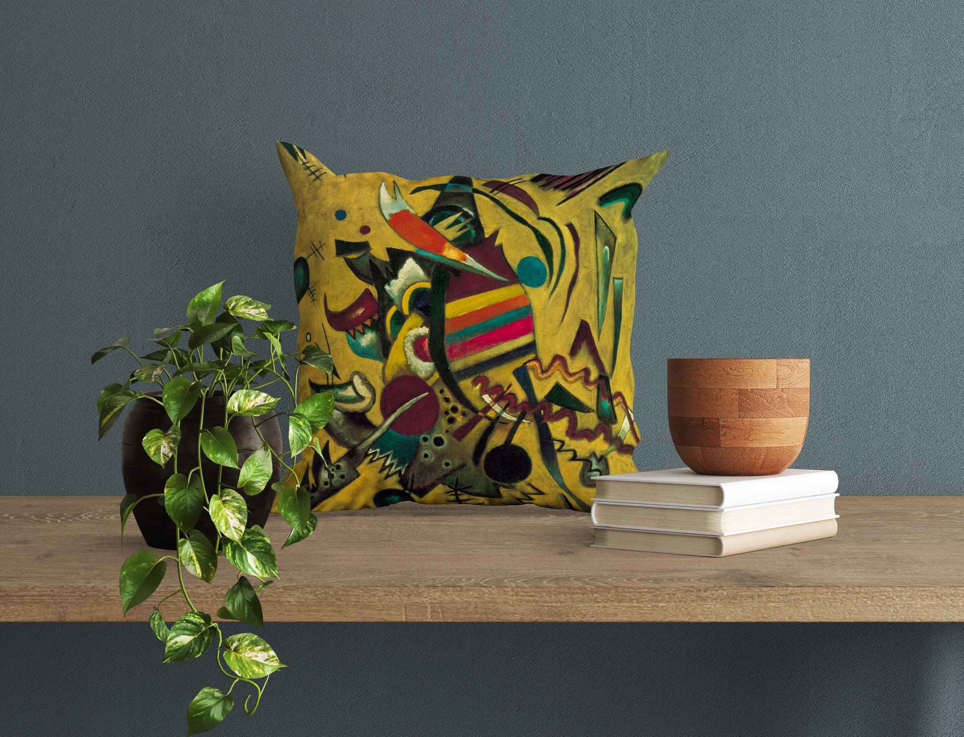 Wassily Kandinsky Abstract Painting, Decorative Pillow, Abstract Pillow, Colorful Pillow Case, Playroom Decor, Indoor Pillow Cases