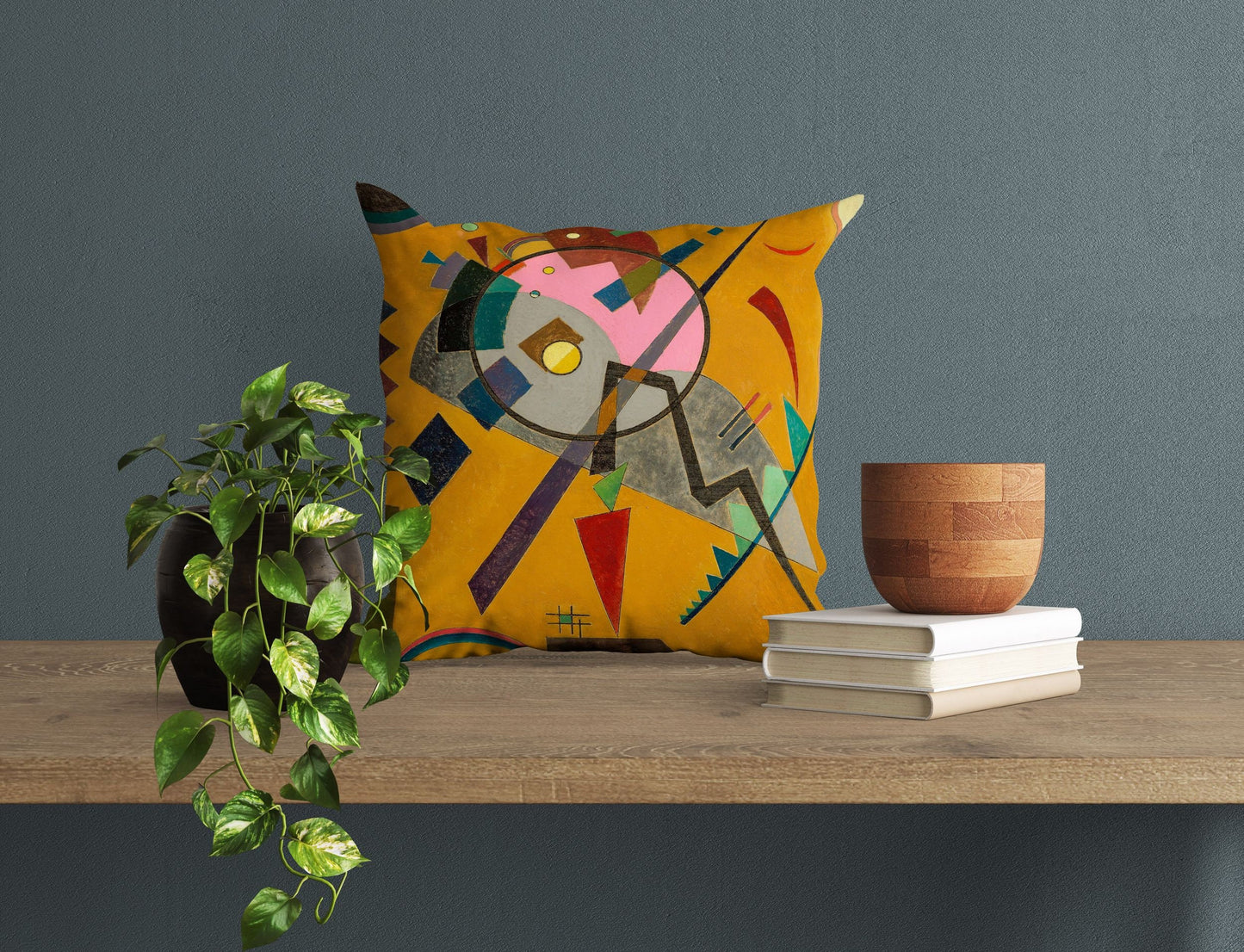 Wassily Kandinsky Abstract Painting, Decorative Pillow, Abstract Art Pillow, Artist Pillow, Orange Pillow Case, Contemporary Pillow