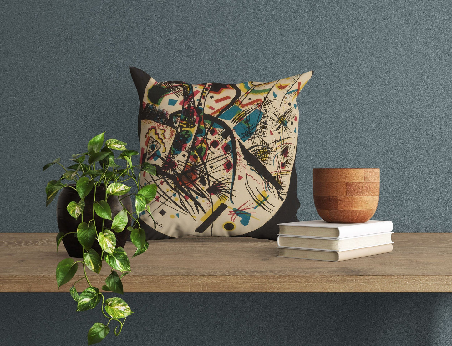 Wassily Kandinsky Abstract Painting, Pillow Case, Geometric Pillow, Designer Pillow, Colorful Pillow Case, Modern Pillow, Large Pillow Cases