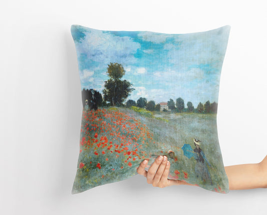 Claude Monet Famous Painting, Pillow Case, Abstract Throw Pillow Cover, Green Pillow Cases, Impressionist Pillow, Large Pillow Cases