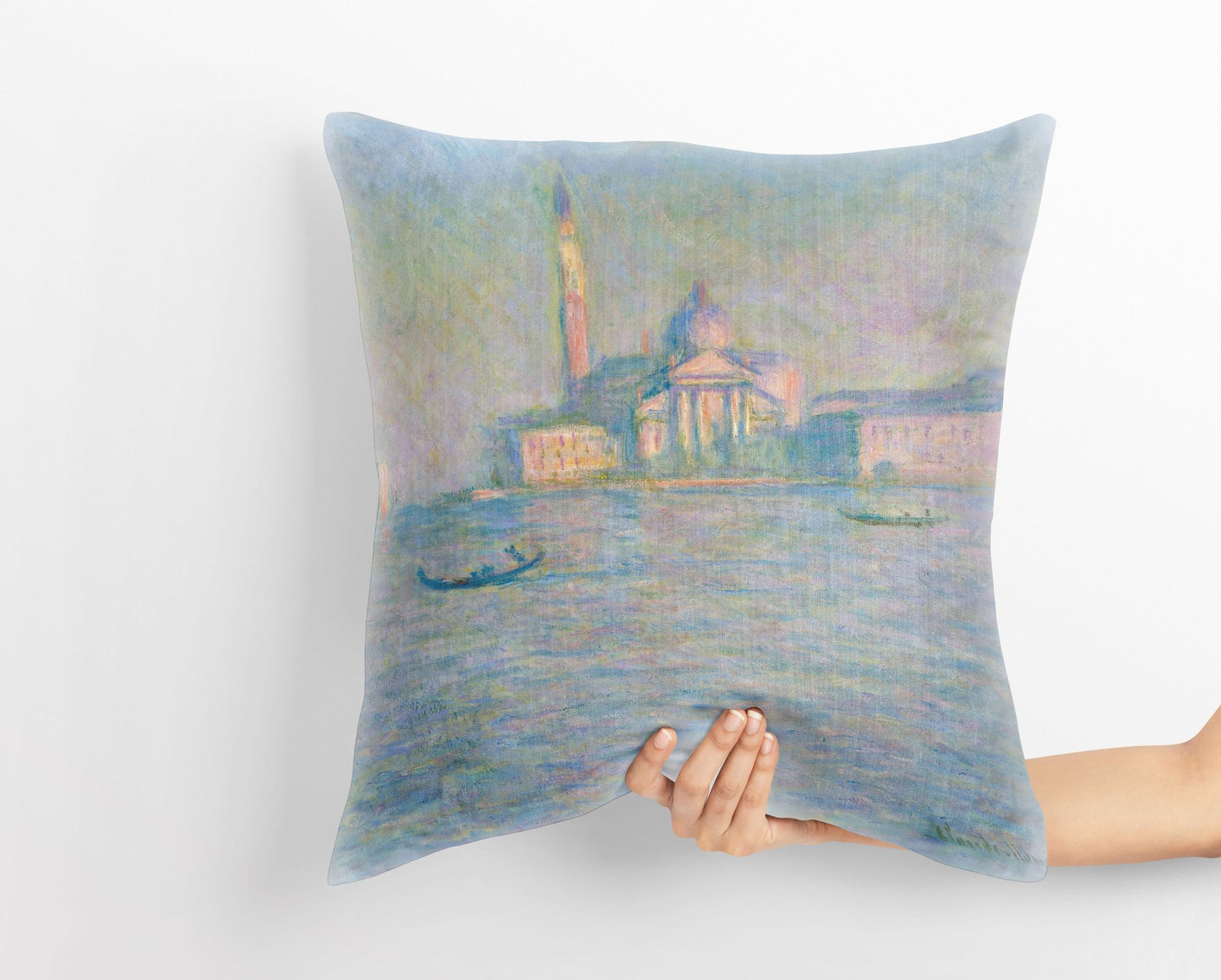 Claude Monet Famous Painting, Throw Pillow, Abstract Pillow, Artist Pillow, Green Pillow Cases, Impressionist Pillow, 18 X 18 Pillow Covers