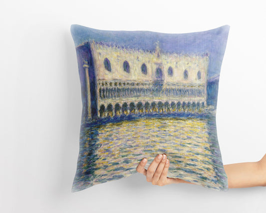 Claude Monet Famous Painting  Doges Palace, Throw Pillow, Abstract Throw Pillow, Art Pillow, Housewarming Gift, Indoor Pillow Cases