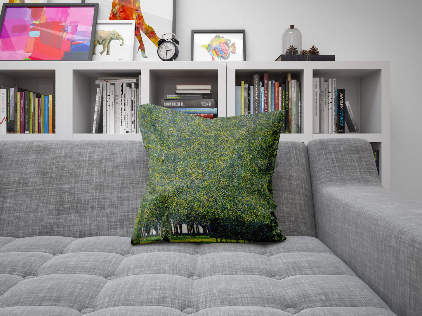 Gustav Klimt Famous Art, Throw Pillow, Abstract Pillow, Designer Pillow, Green Pillow Cases, Modern Pillow, Housewarming Gift, Sofa Pillows