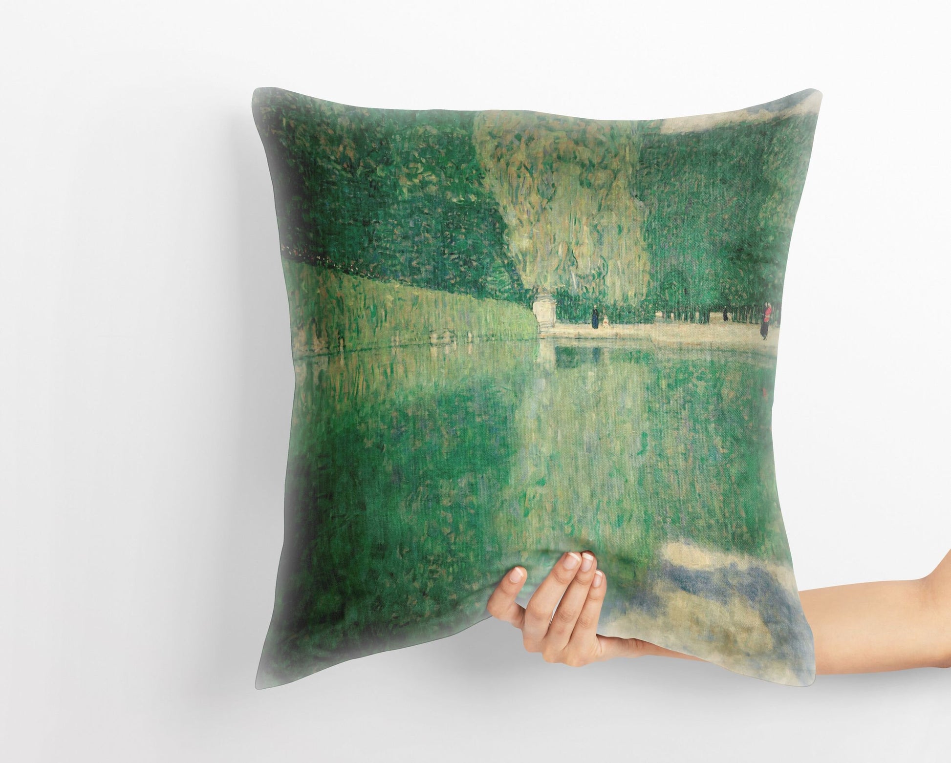 Gustav Klimt Famous Art, Throw Pillow Cover, Green Pillow Cases, Contemporary Pillow, 22X22 Pillow Cover, Home Decor Pillow, Sofa Pillows