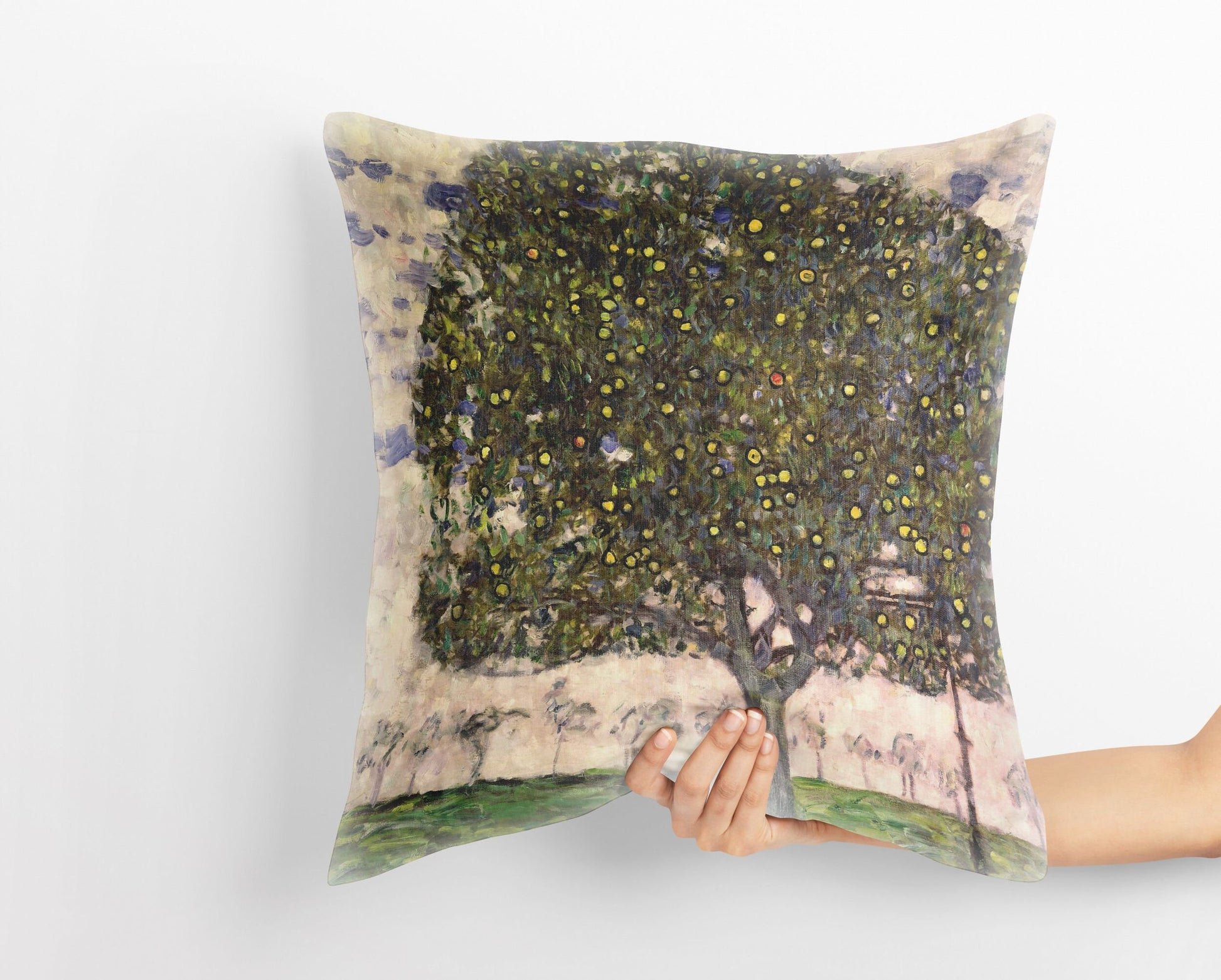 Gustav Klimt Famous Painting, Decorative Pillow, Abstract Throw Pillow, Artist Pillow, Green Pillow Cases, Farmhouse Pillow, Abstract Decor