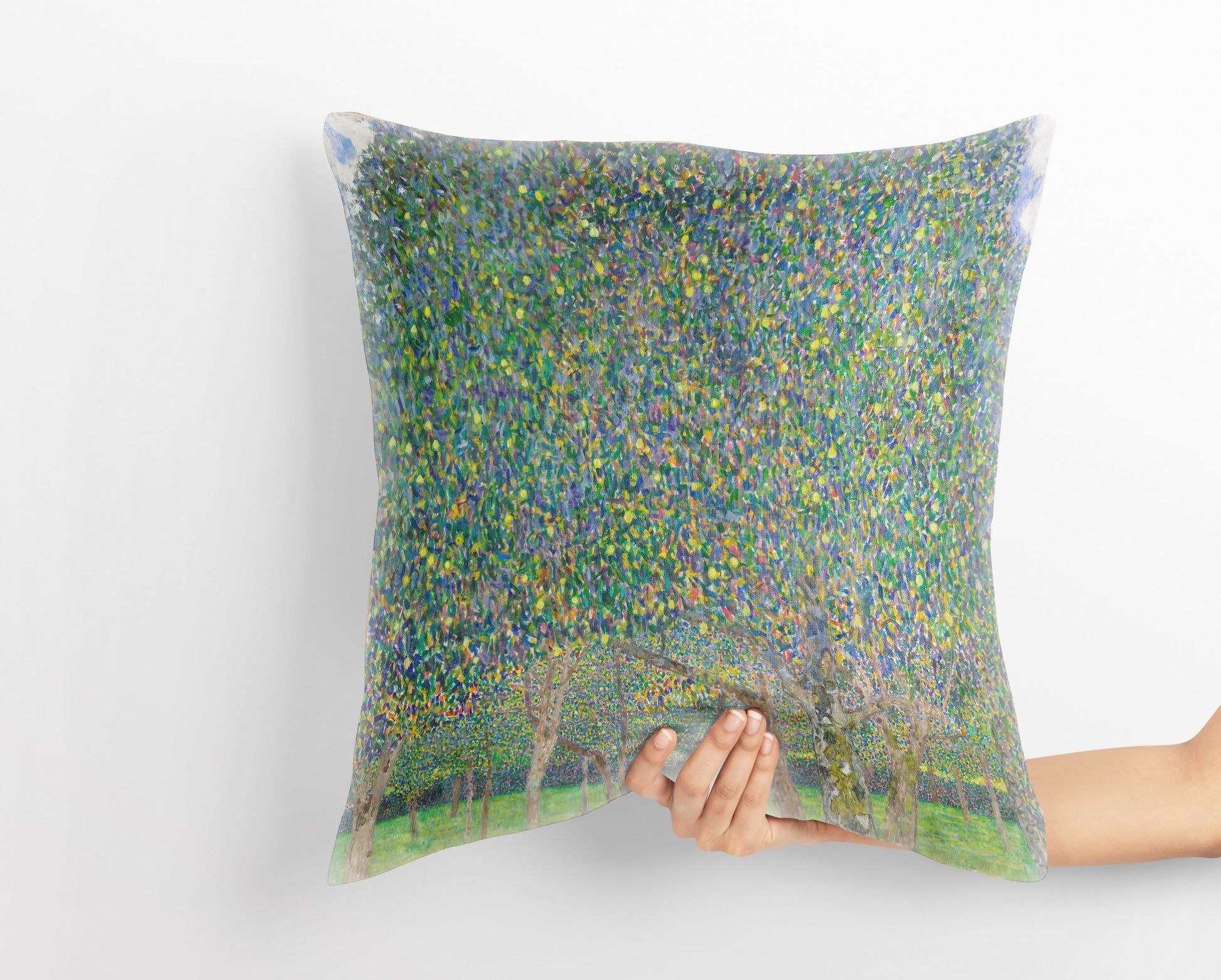 Gustav Klimt Famous Painting Pear Tree, Pillow Case, Abstract Pillow, Soft Pillow Cases, 22X22 Pillow Cover, Housewarming Gift, Sofa Pillows