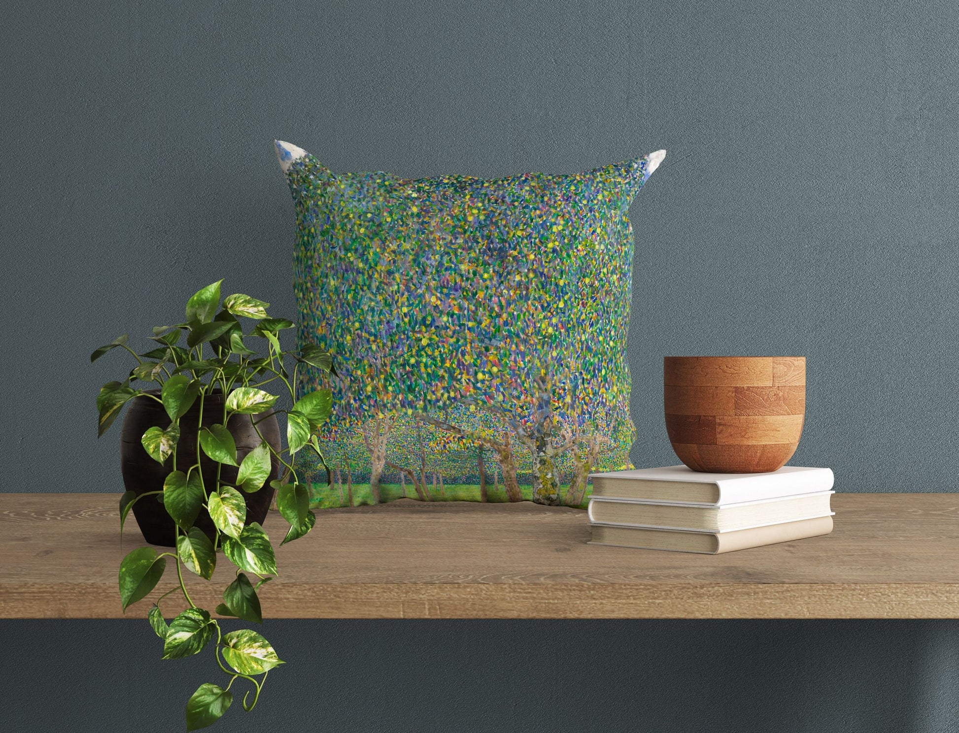 Gustav Klimt Famous Painting Pear Tree, Pillow Case, Abstract Pillow, Soft Pillow Cases, 22X22 Pillow Cover, Housewarming Gift, Sofa Pillows