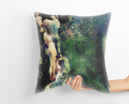 Gustav Klimt Famous Painting Philosophy, Throw Pillow, Abstract Throw Pillow, 18 X 18 Pillow Covers, Playroom Decor, Holiday Gift