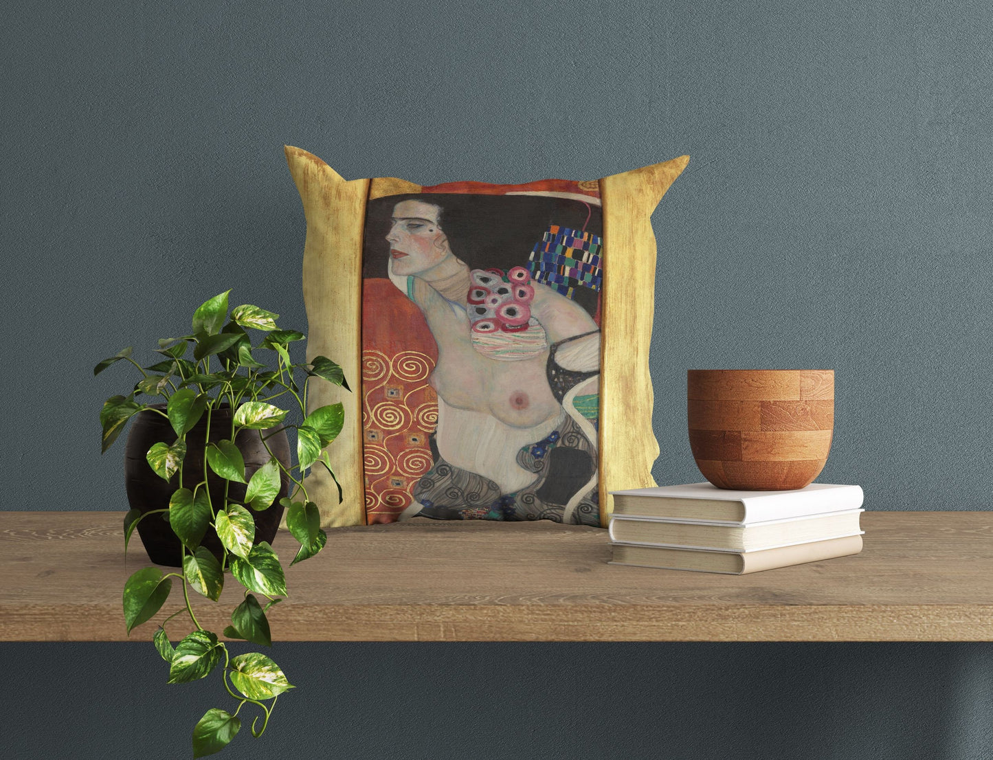 Gustav Klimt Famous Painting Judith Ii Salomè, Throw Pillow, Abstract Throw Pillow Cover, Artist Pillow, Home Decor Pillow, Holiday Gift