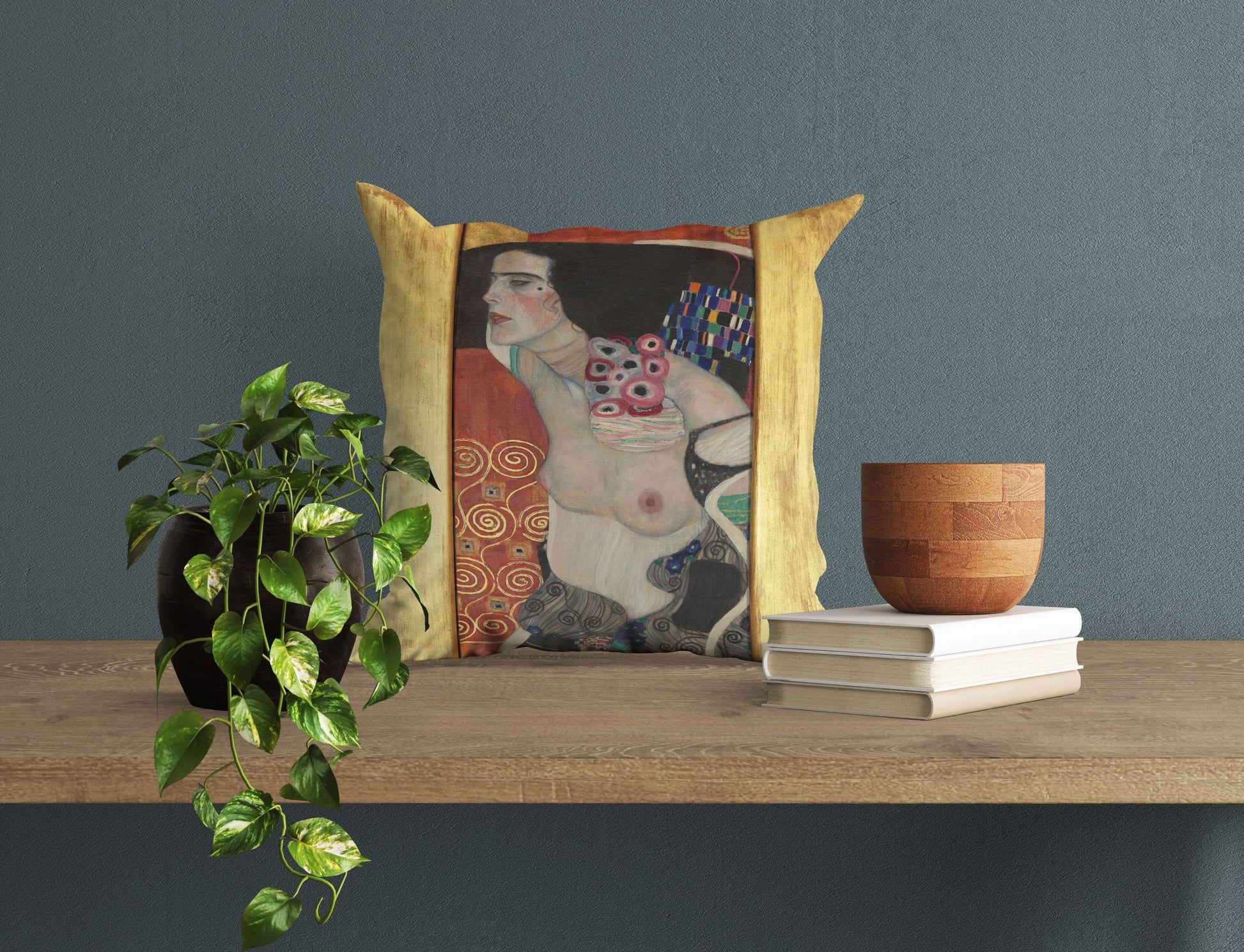 Gustav Klimt Famous Painting Judith Ii Salomè, Throw Pillow, Abstract Throw Pillow Cover, Artist Pillow, Home Decor Pillow, Holiday Gift