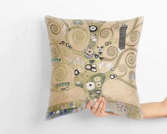 Gustav Klimt Famous Painting Tree Of Life, Pillow Case, Abstract Throw Pillow, Art Pillow, Gold, Contemporary Pillow, Large Pillow Cases