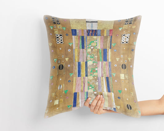 Gustav Klimt Famous Painting Knight, Throw Pillow, Abstract Pillow, Art Pillow, Gold, Square Pillow, Housewarming Gift, Indoor Pillow Cases