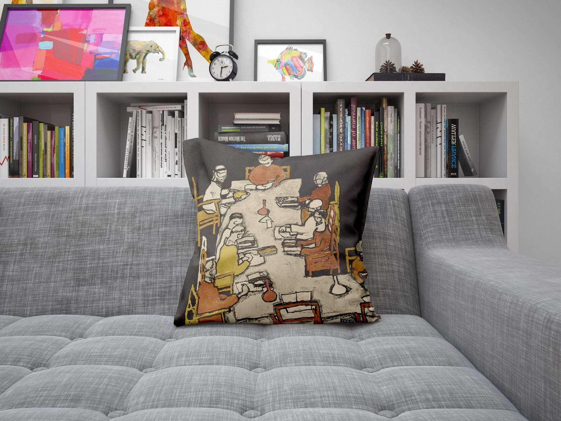 Poster For The XLIX. Exhibition Of The Vienna Secession (March 1918) Throw Pillow Cover, Abstract Throw Pillow, Artist Pillow, Contemporary