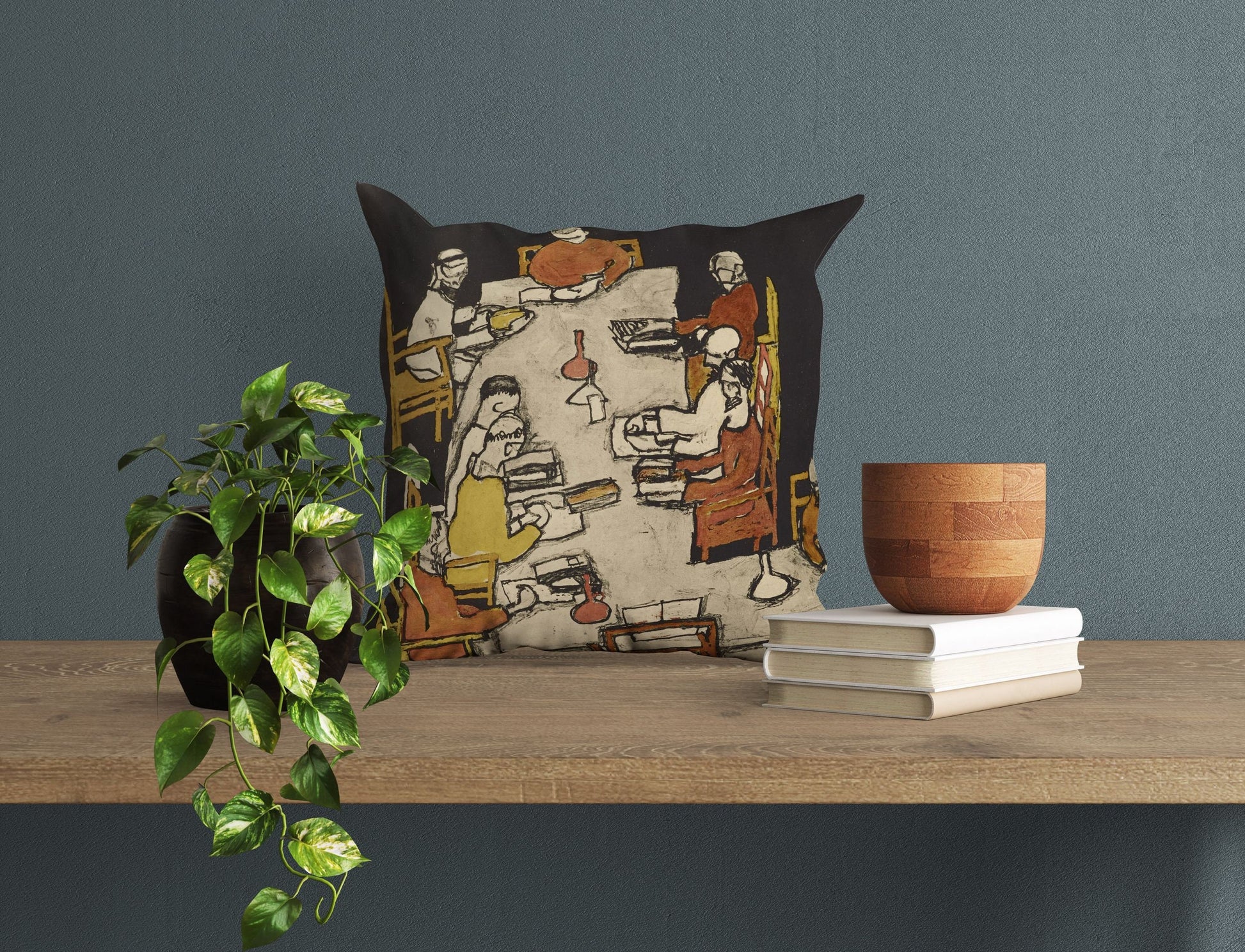 Poster For The XLIX. Exhibition Of The Vienna Secession (March 1918) Throw Pillow Cover, Abstract Throw Pillow, Artist Pillow, Contemporary