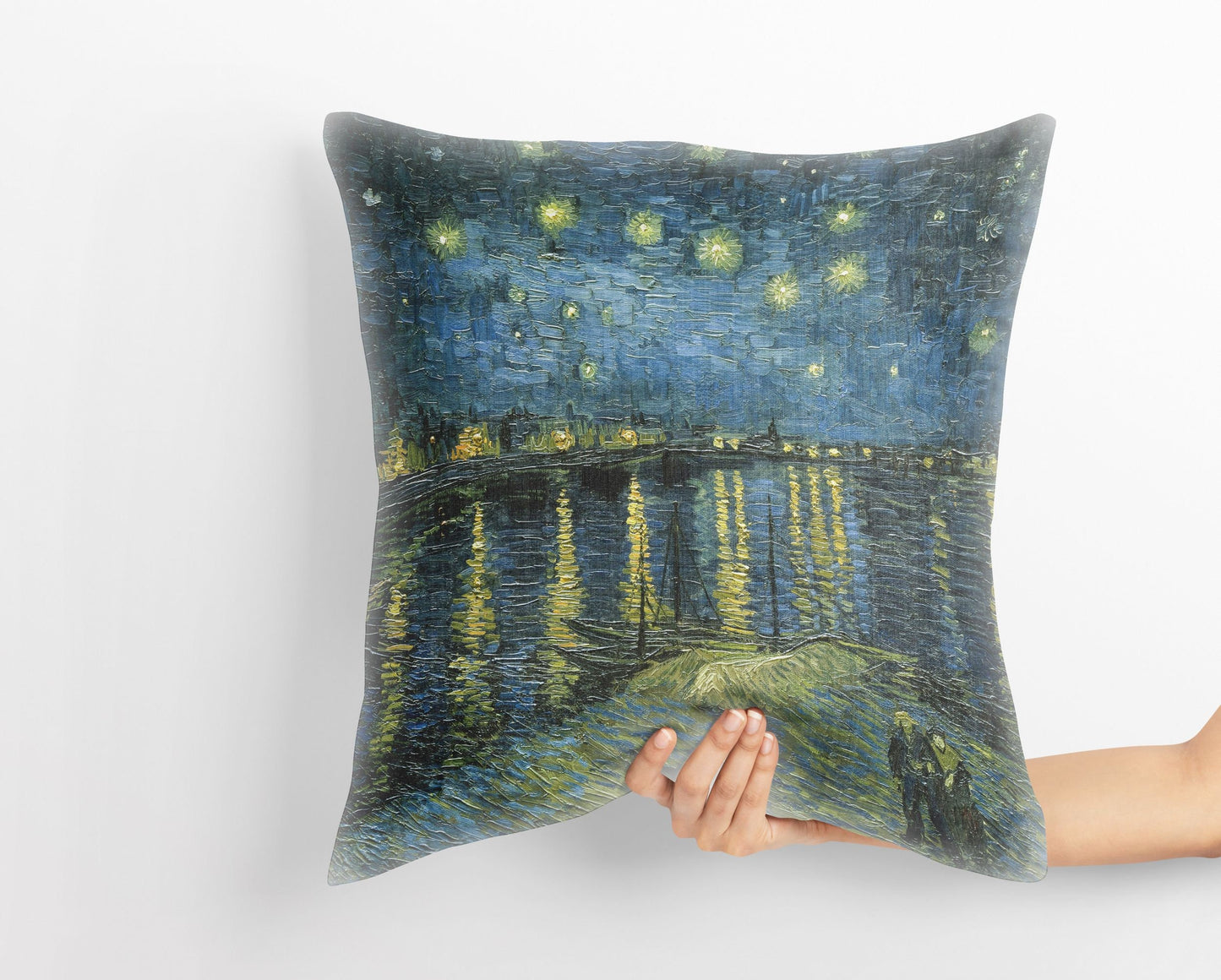 Vincent Van Gogh Starry Night Over The Rhone Famous Painting, Toss Pillow, Abstract Throw Pillow, Artist Pillow, Blue Pillow, Modern Pillow
