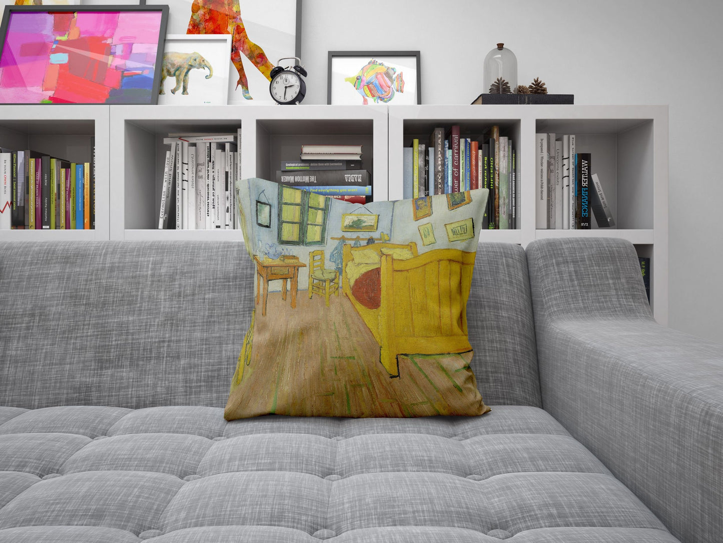 Vincent Van Gogh The Bedroom, Tapestry Pillows, Abstract Throw Pillow Cover, Art Pillow, Bright Yellow Pillow,Farmhouse Decor