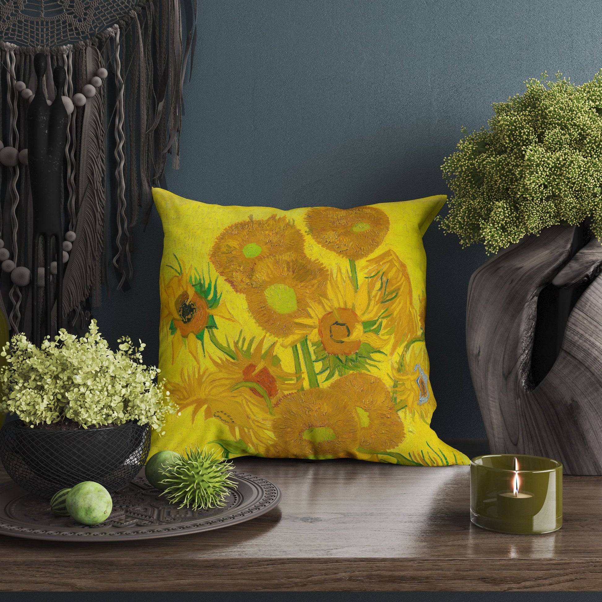 Vincent Van Gogh Sunflowers, Throw Pillow, Abstract Throw Pillow, Soft Pillow Cases, Bright Yellow Pillow Home Decor Pillow, Farmhouse Decor