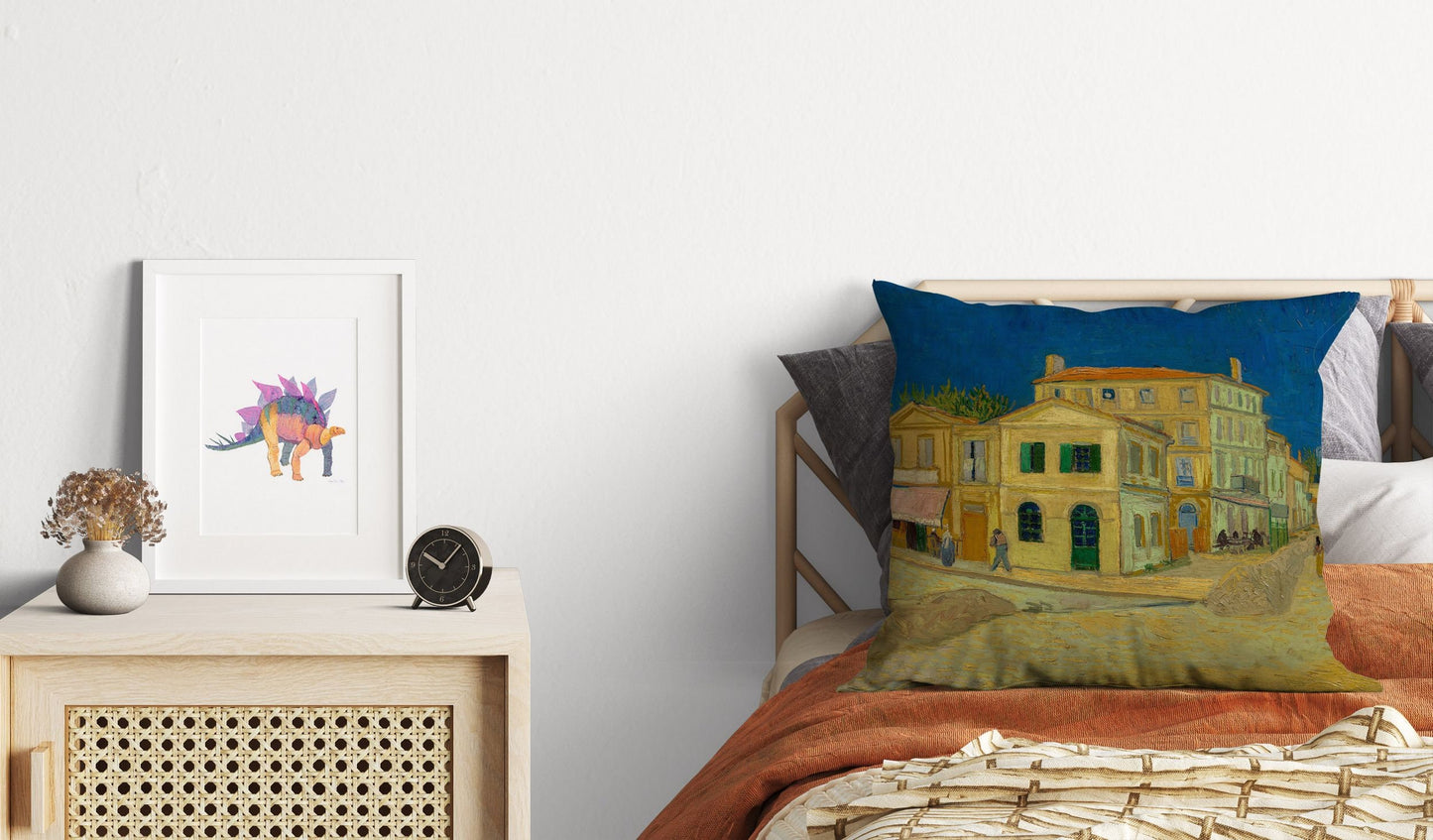 Vincent Van Gogh The Yellow House, Decorative Pillow, Abstract Pillow, Soft Pillow Cases, Blue And Yellow, Modern Pillow, Square Pillow