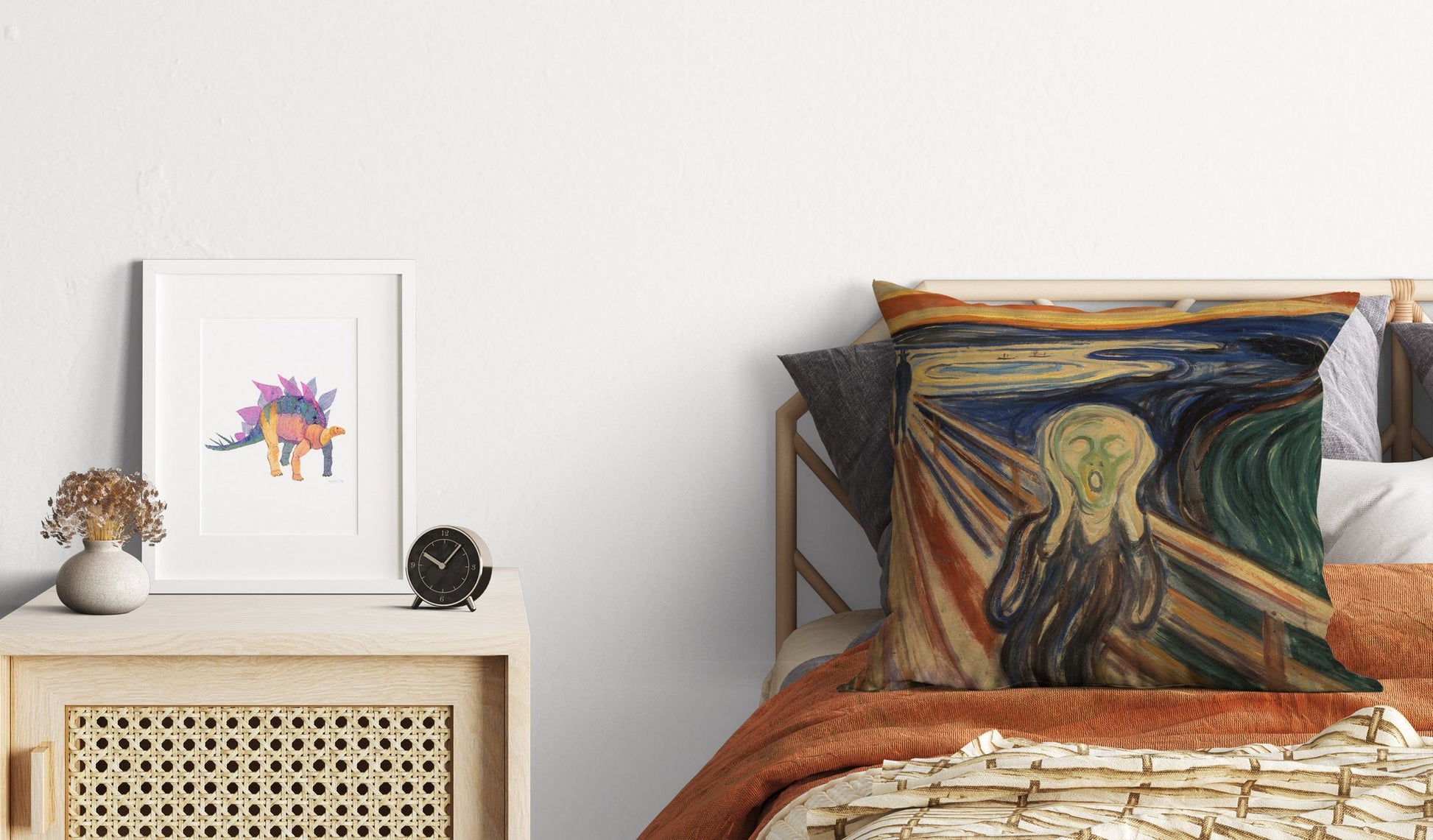 Edvard Munch Famous Art Scream, Tapestry Pillows, Abstract Pillow, Soft Pillow Cases, 18 X 18 Pillow Covers, Playroom Decor, Sofa Pillows