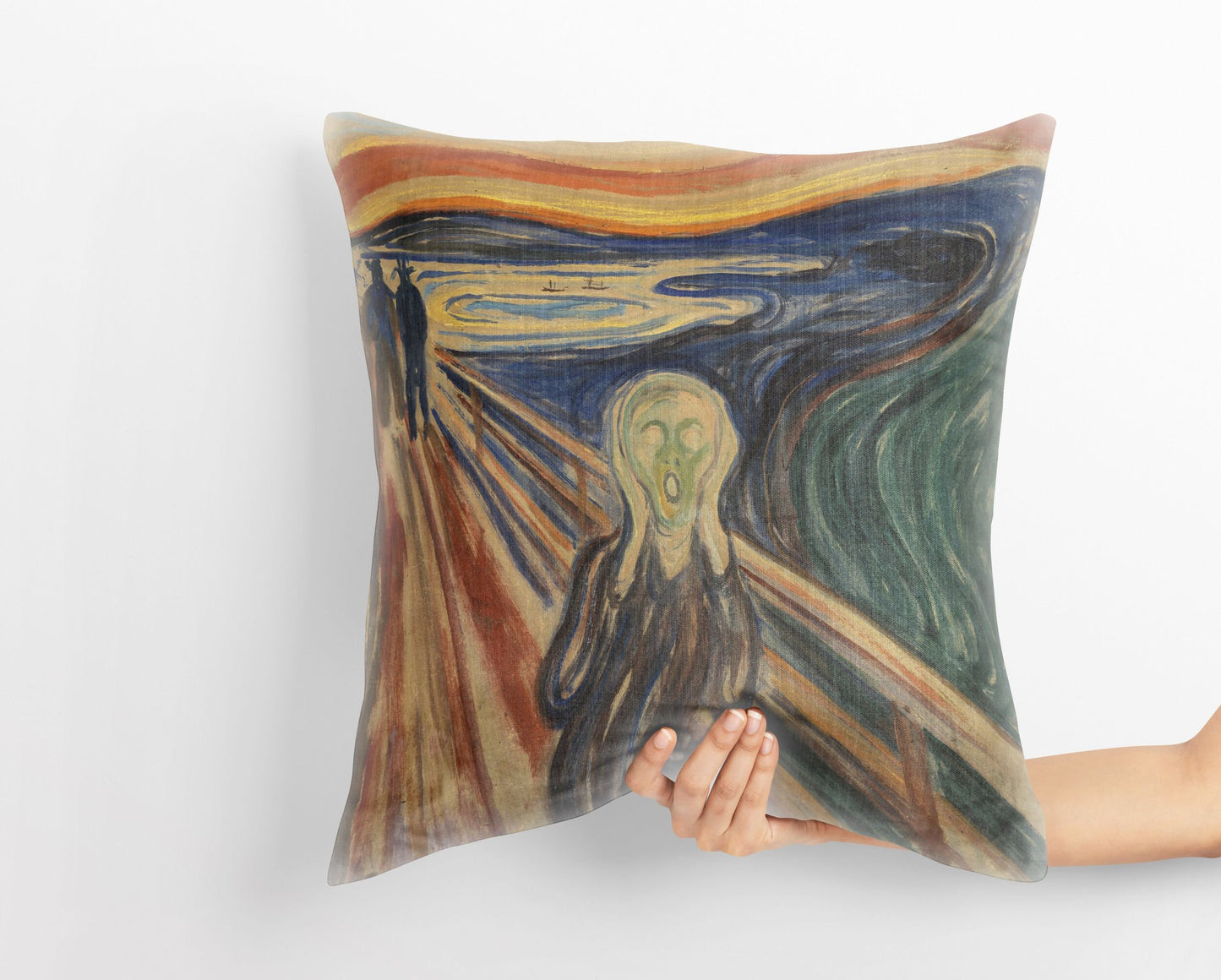 Edvard Munch Famous Art Scream, Tapestry Pillows, Abstract Pillow, Soft Pillow Cases, 18 X 18 Pillow Covers, Playroom Decor, Sofa Pillows