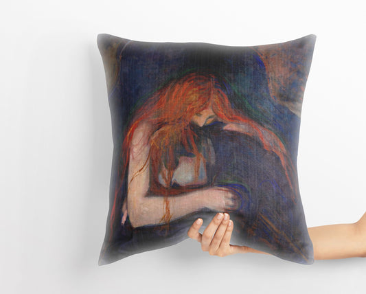 Edvard Munch Famous Art Vampire, Decorative Pillow, Abstract Throw Pillow, Artist Pillow, Modern Pillow, Playroom Decor, Sofa Pillows